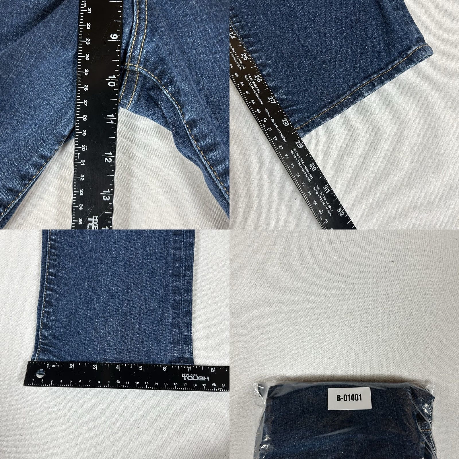 Eddie Bauer Eddie Bauer Jeans Womens 12S Blue Denim Straight Mid Rise Dark Wash 5-Pocket Cotton Blend材 Size 34" / US 12 / IT 48 - 9 Thumbnail