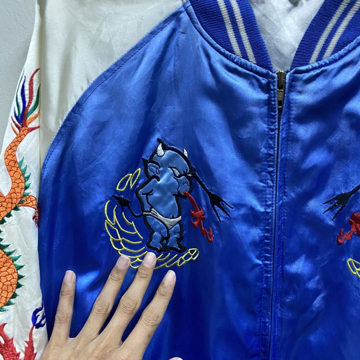 Tedman Ted Company Sukajan Jacket USA Los Angeles Eagle Devil Satin Size US L / EU 52-54 / 3 - 17 Thumbnail
