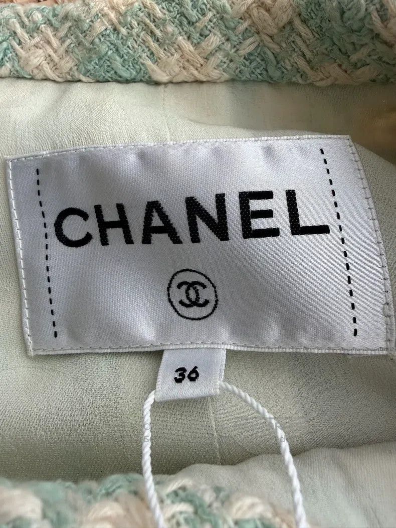 Chanel Chanel Mint green tweed coat Size XS / US 0-2 / IT 36-38 - 5 Thumbnail