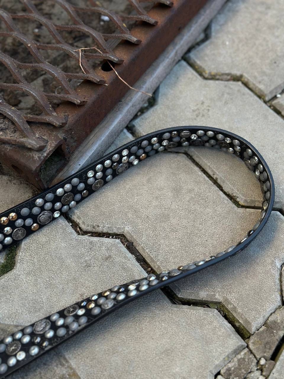 Thomas Pink VTG Punk Leather Belt Rock Band Y2K 00s USA Hype Trend Size ONE SIZE - 6 Thumbnail