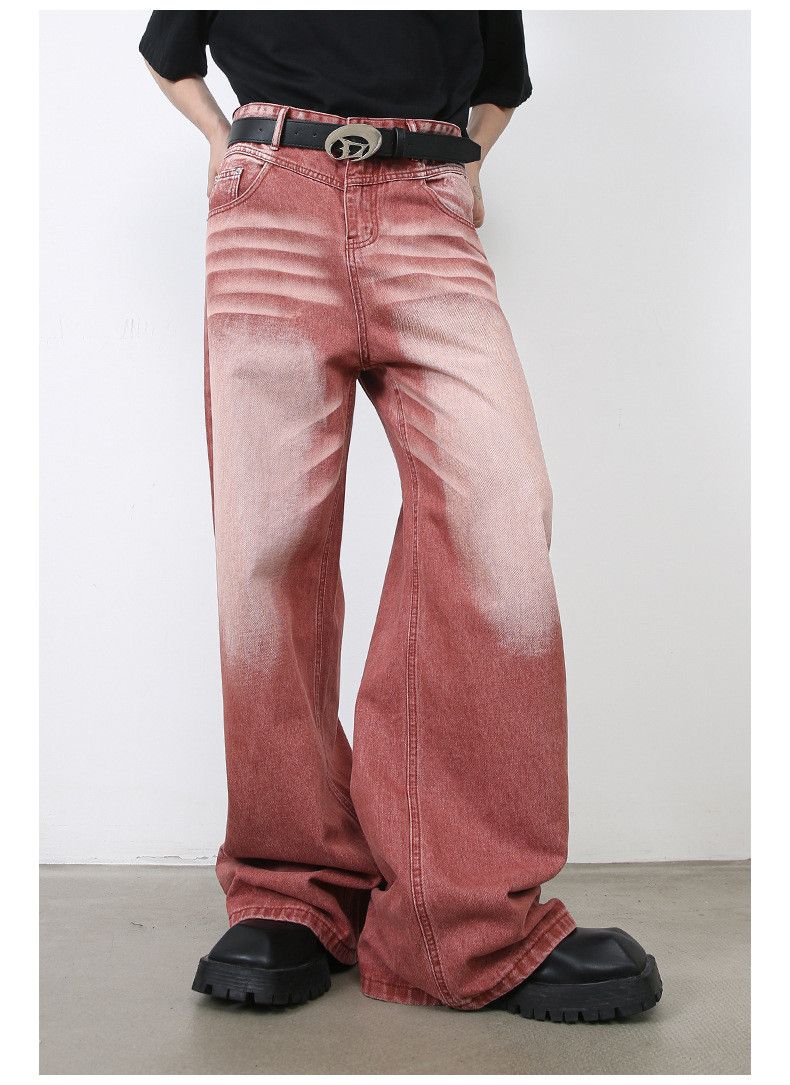 Japanese Brand American-Style High-Street Vintage Washed Red Jeans Size US 32 / EU 48 - 2 Thumbnail