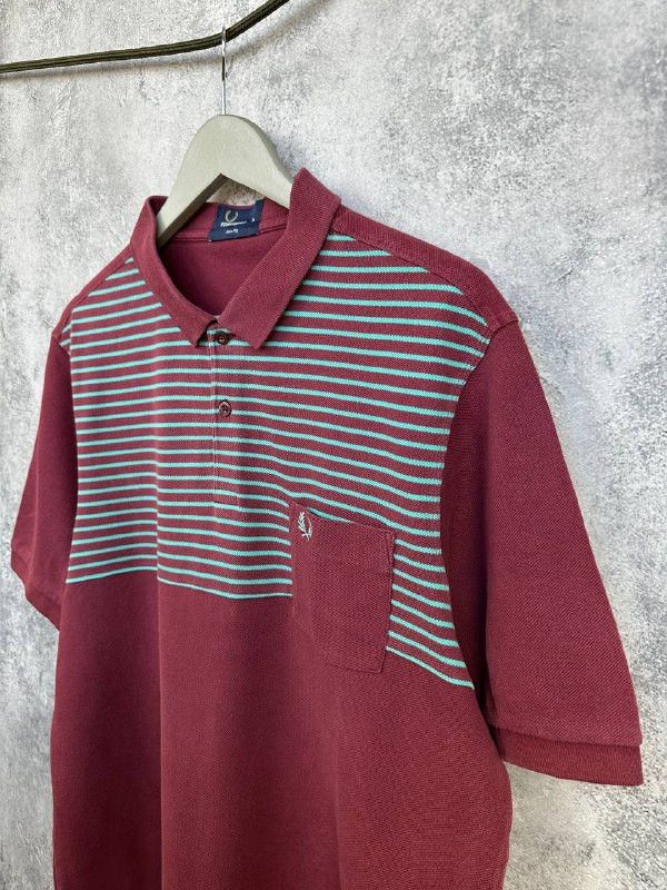 Fred Perry Fred Perry Polo Shirt Striped with Pocket Slim Fit Size US XL / EU 56 / 4 - 5 Thumbnail