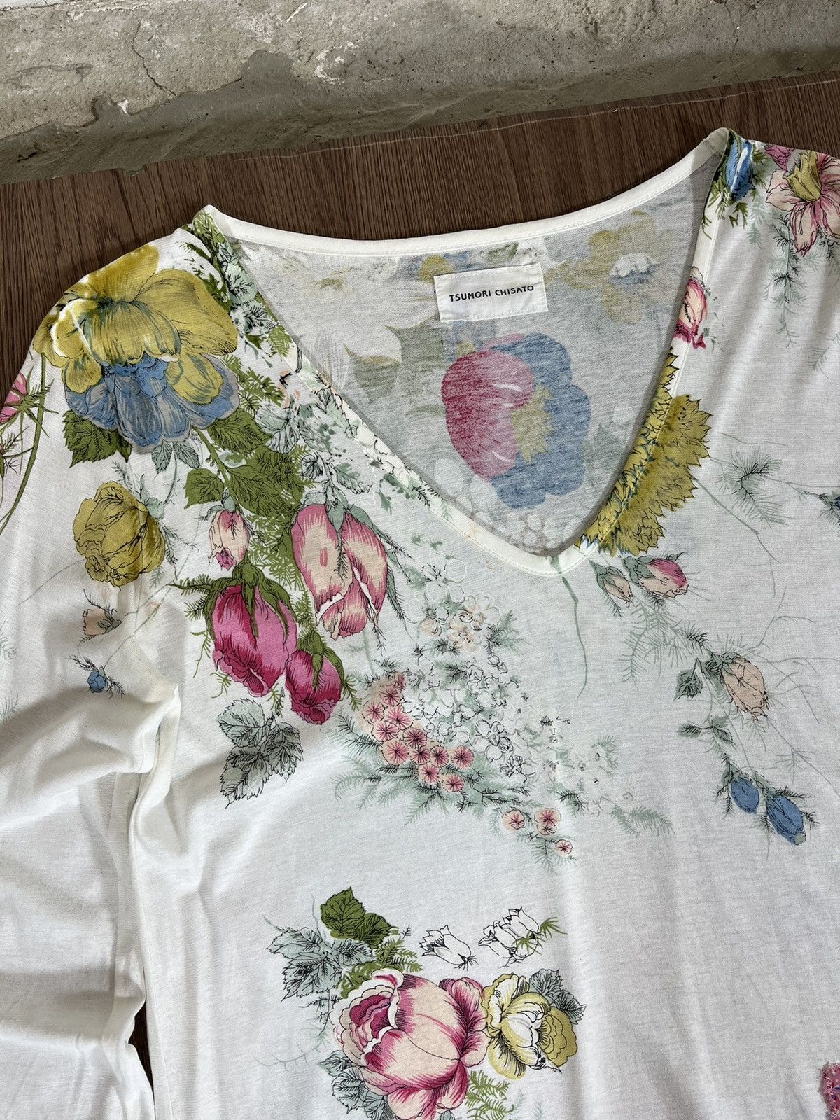 Tsumori Chisato Tsumori Chisato Floral Print Long Sleeve Top Size S / US 4 / IT 40 - 4 Thumbnail