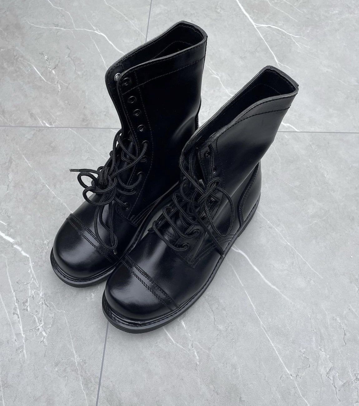 Vintage Vintage Military Black Leather Combat Boots Size US 10 / EU 43 - 9 Thumbnail