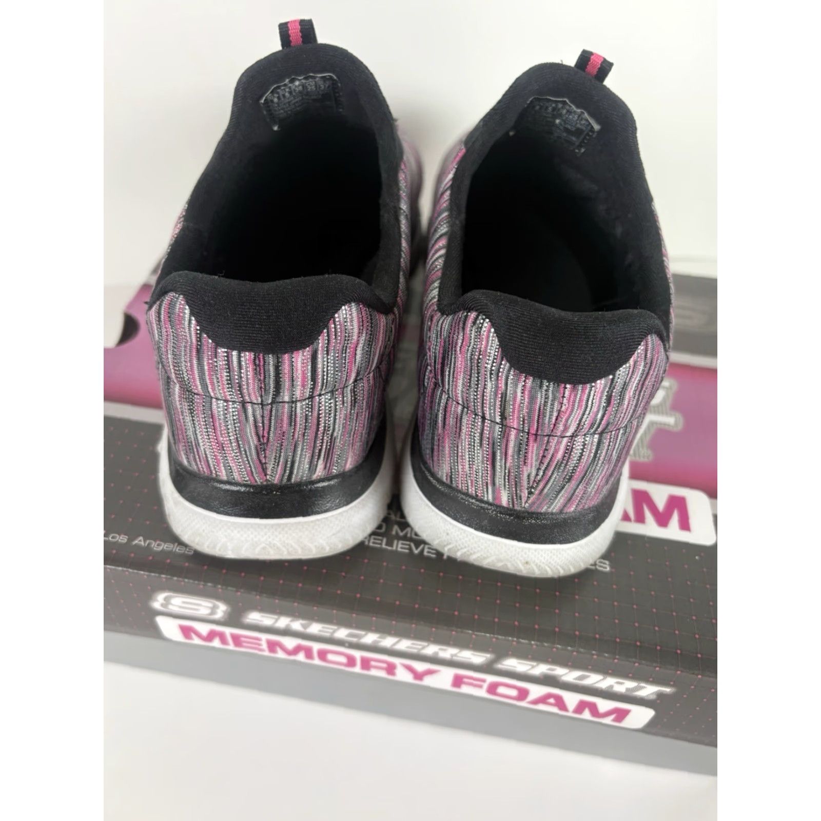 SKECHERS Skechers Sport Memory Foam Slip On Sneakers Womens 8W Multicolor Colorblock Memory Foam Lite Dreaming Low Top Casual Walking Running Shoes Womens Size US 8 / IT 38 - 4 Thumbnail