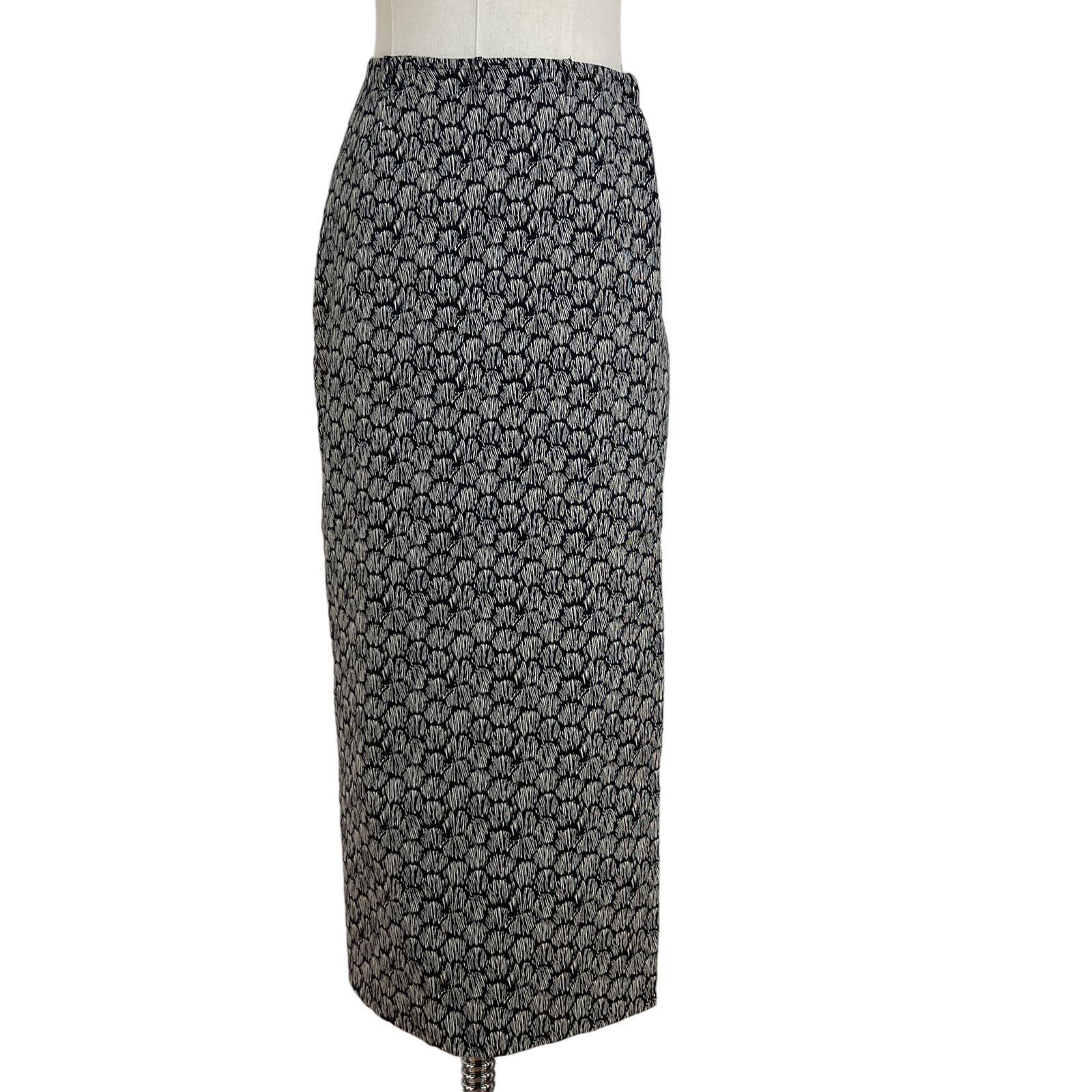 image of Heimstone Paris Midi Wrap Skirt Black Abstract Printed, Women's (Size 28)