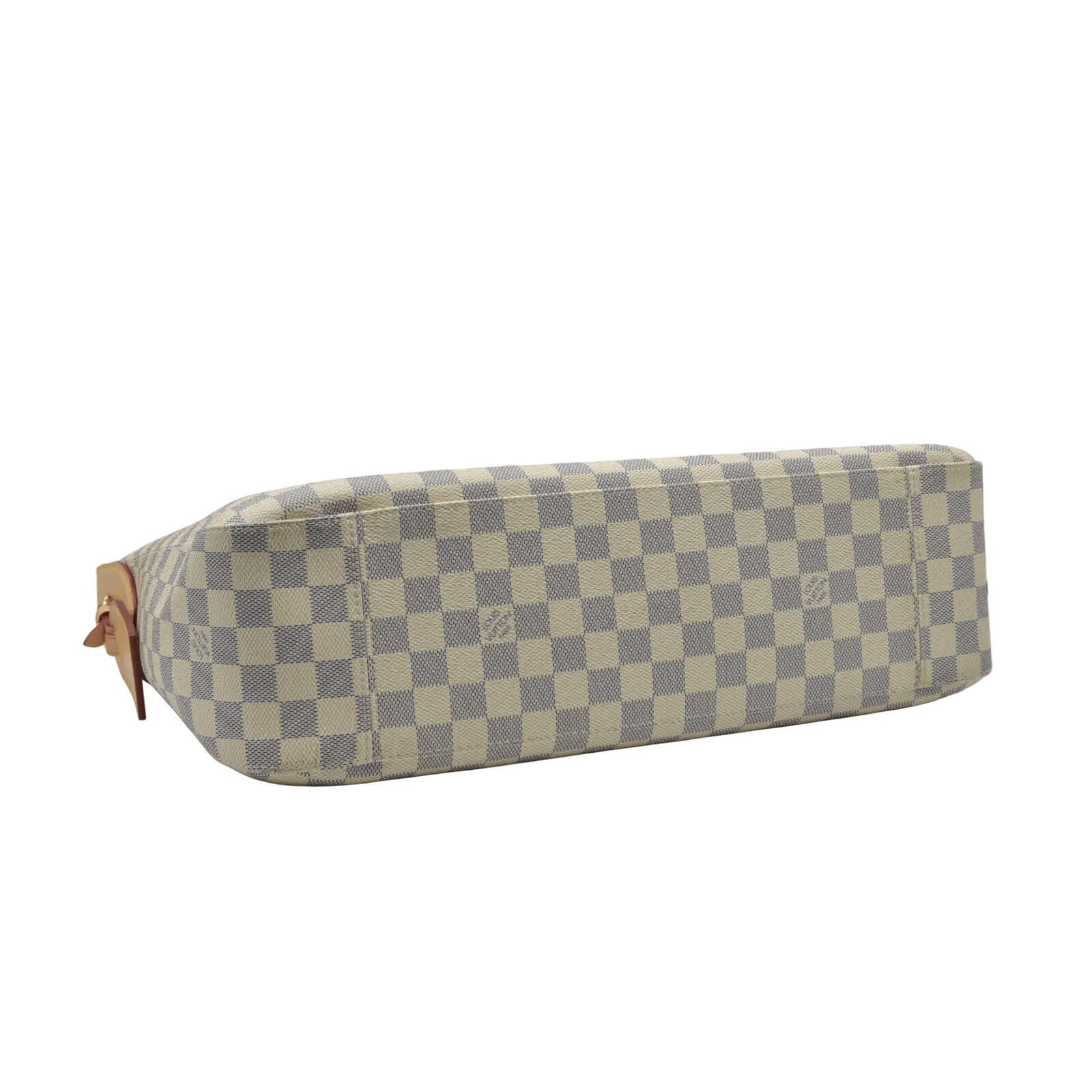 Louis Vuitton $2740 Louis Vuitton Damier Azur Slouchy MM Rose Ballerine Size ONE SIZE - 7 Thumbnail