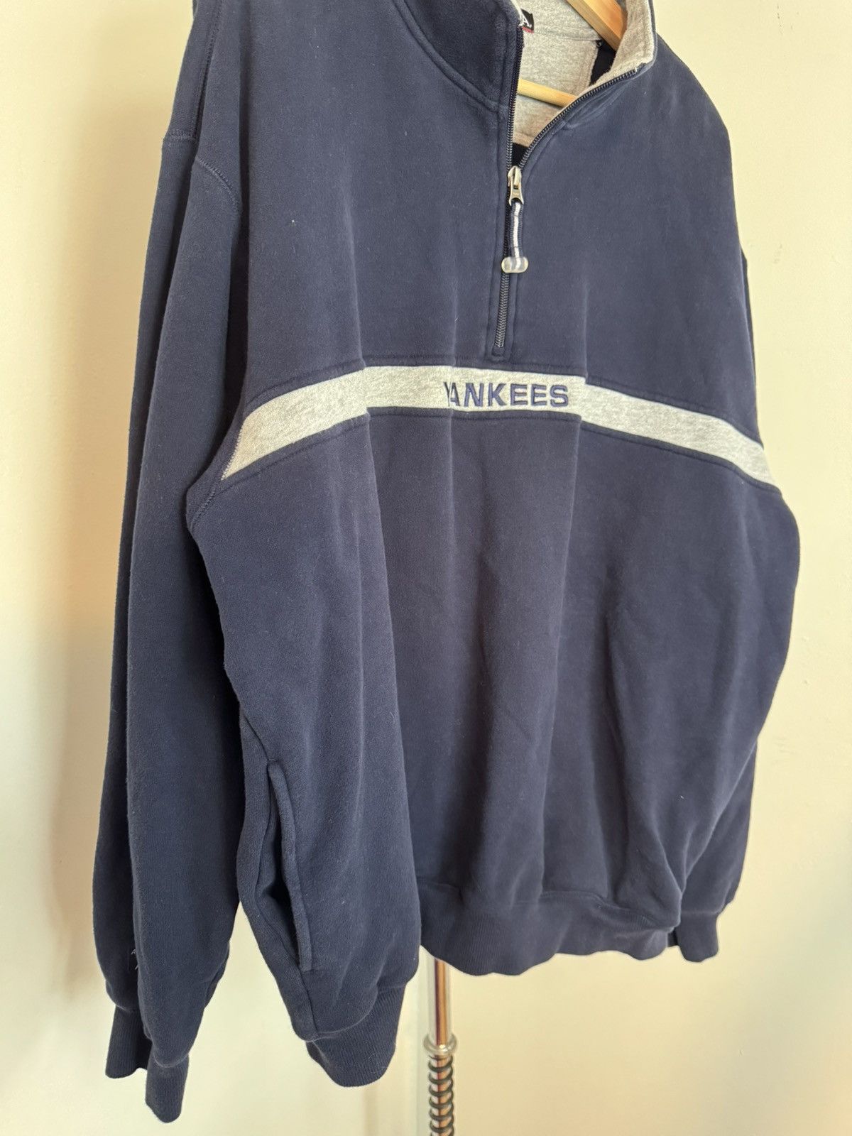 New York Yankees Navy Yankee Quarter Zip Size US XL / EU 56 / 4 - 2 Thumbnail