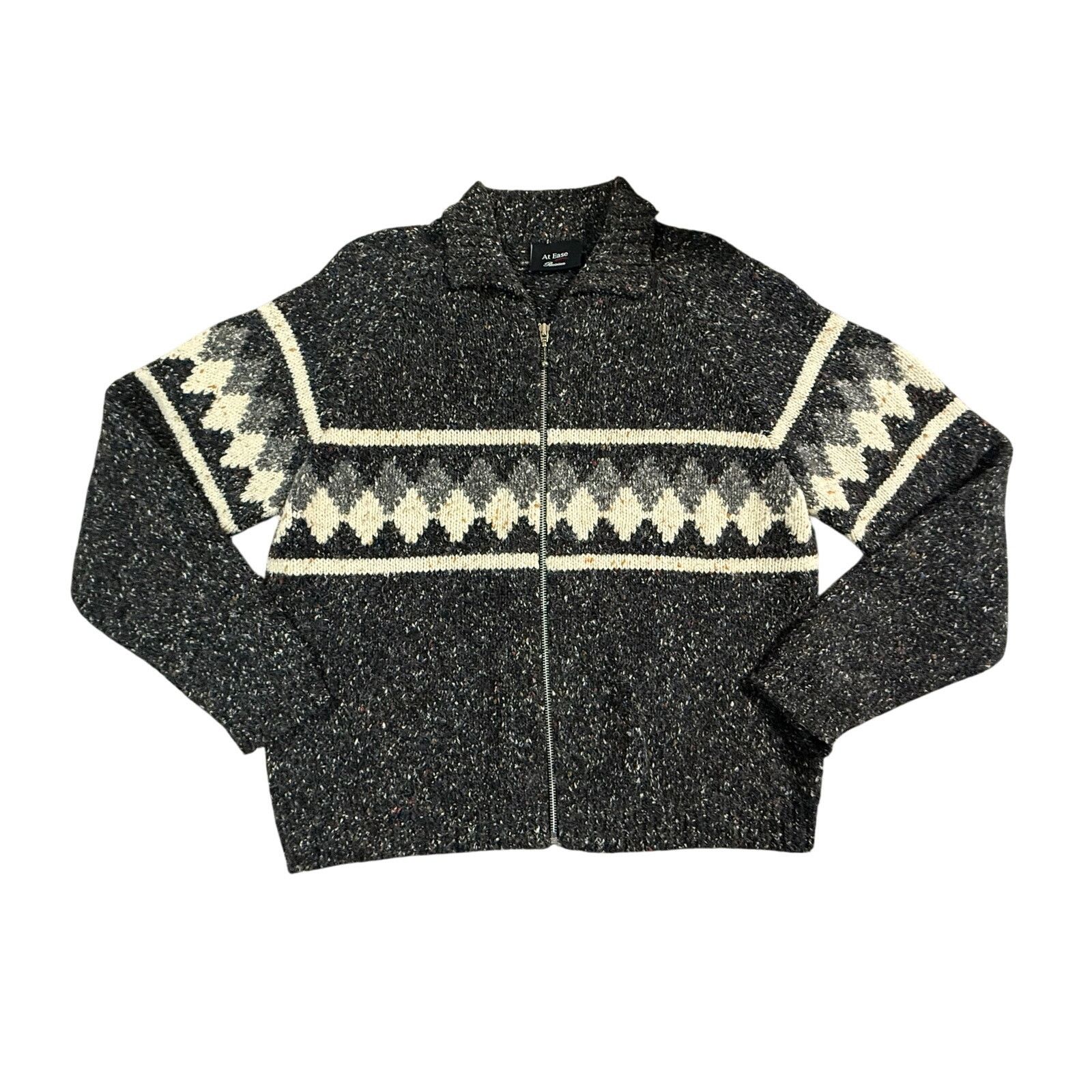 Vintage Vintage At Ease Parisian Wool Sweater Jacket Size L / US 10 / IT 46 - 1 Thumbnail