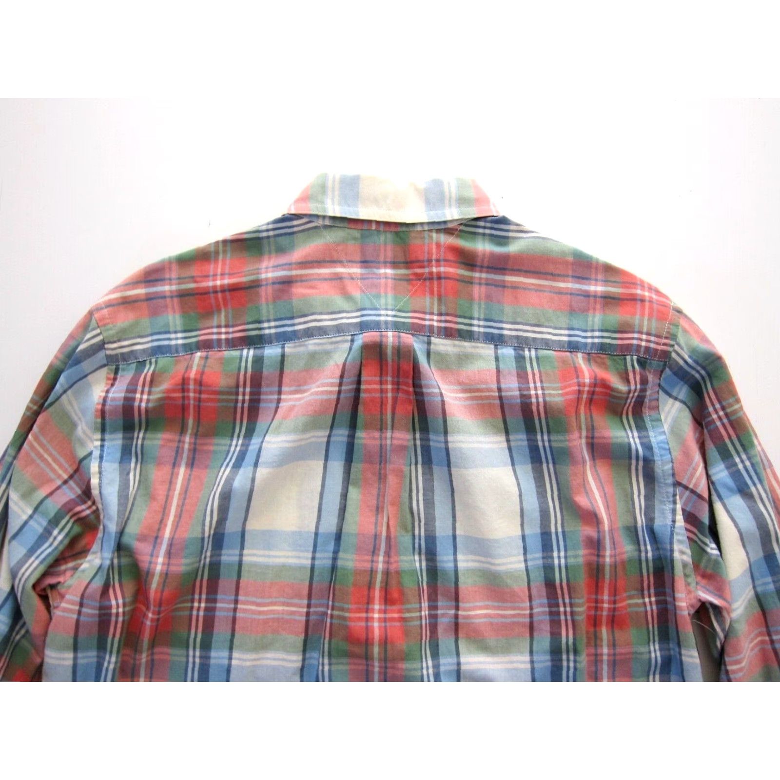 Tommy Hilfiger VINTAGE Tommy Hilfiger Island Madras Cotton Pink Blue Green Plaid Long Sleeve Button Shirt M Size US M / EU 48-50 / 2 - 5 Thumbnail