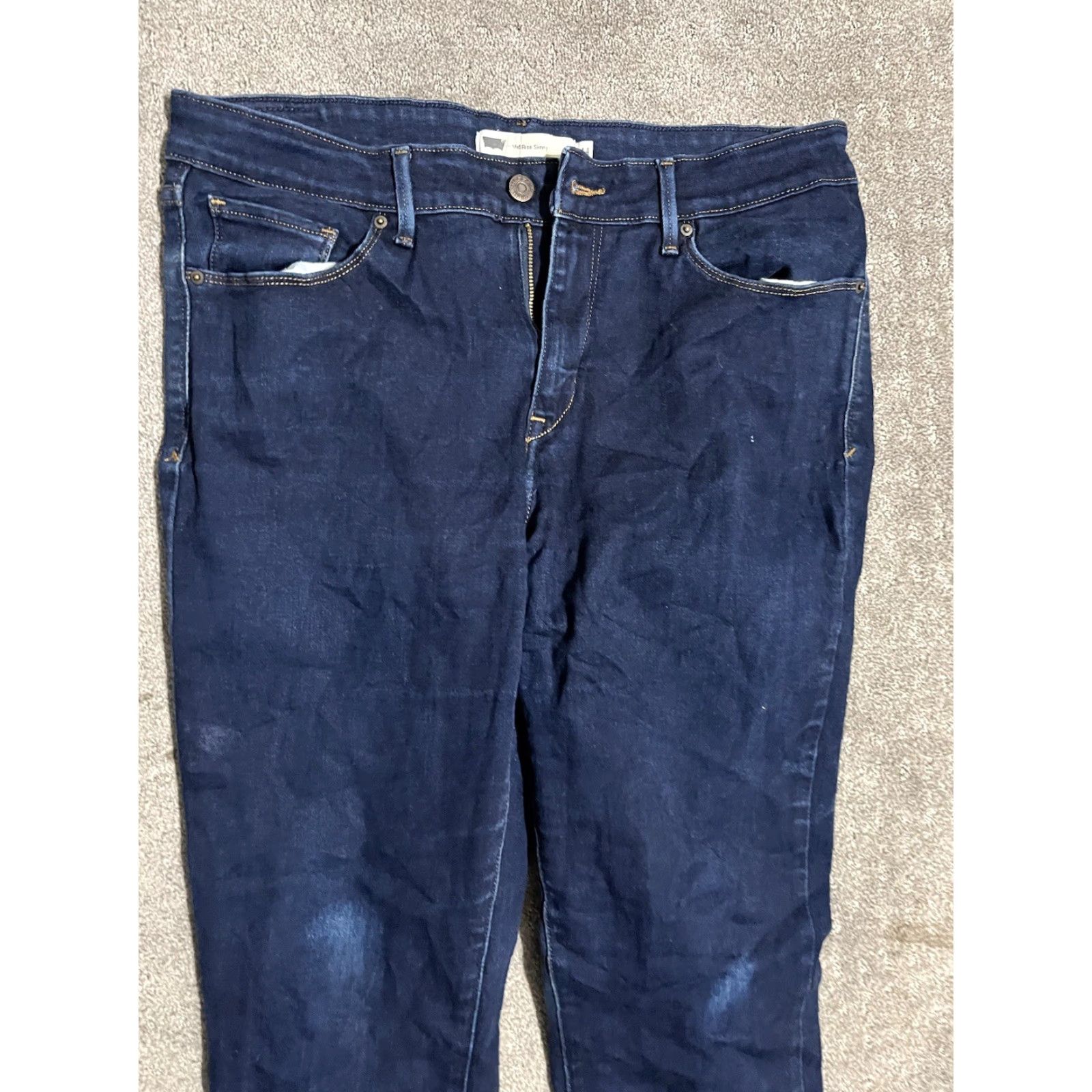 Levi's Levi’s Mid Rise Skinny Jeans Blue Women 14M 32x32 Levi’s Jeans Demi 5-Pocket Denim Distressed Stretch Size 36" / US 14 / IT 50 - 4 Thumbnail