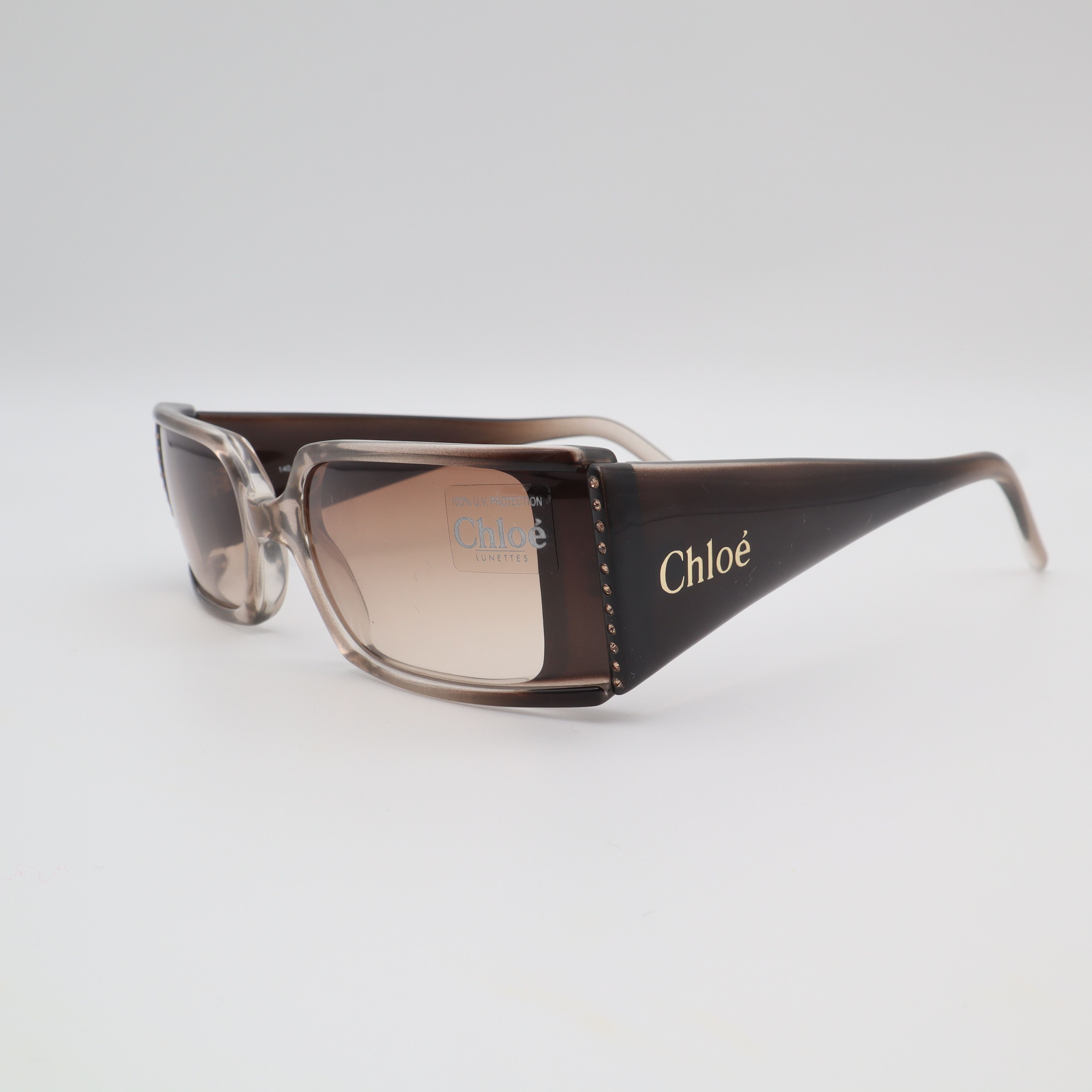 image of Chloe x Vintage Chloé Sunglasses Made In Italy Mod 77S in Brown, Women's