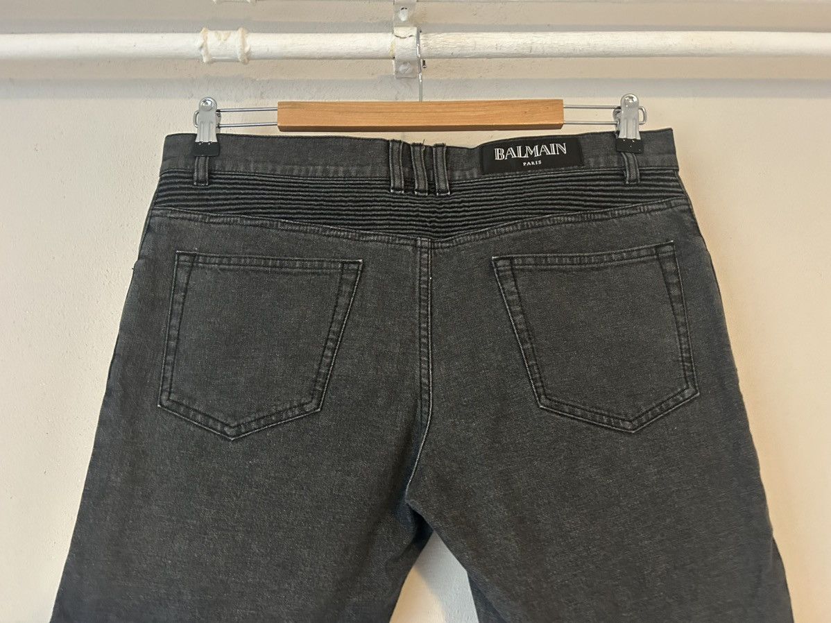 Balmain Balmain Slim-Fit Denim Biker Pants with Side Stripes Size US 32 / EU 48 - 6 Thumbnail