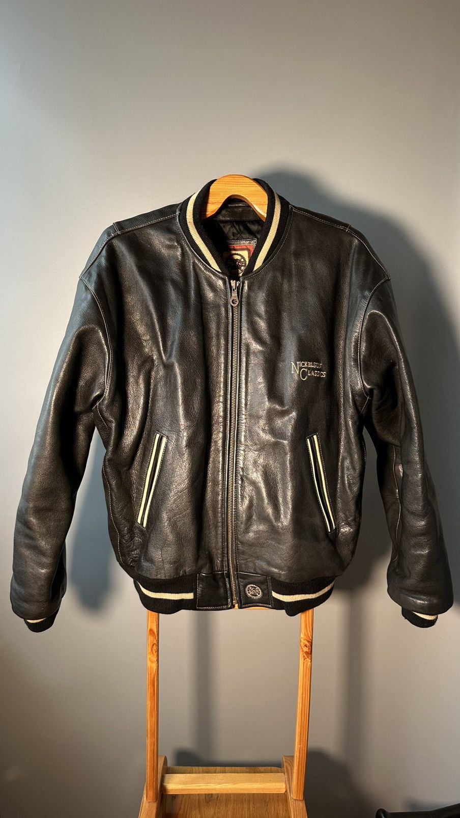 Vintage Nickelson Classic vintage leather jacket made in Asia Size US XL / EU 56 / 4 - 3 Thumbnail