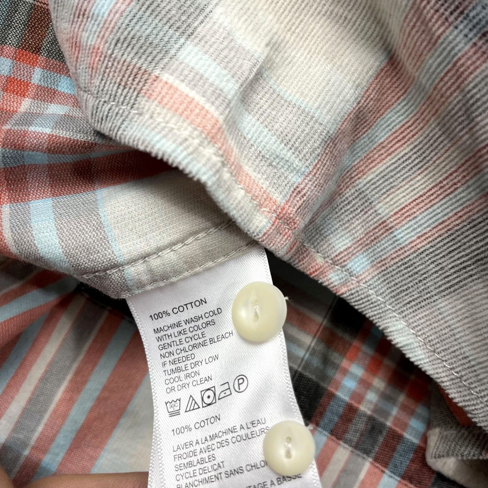 Tommy Bahama Tommy Bahama Shirt Mens 2XL Beige Plaid Corr-Chella Cotton Long Sleeve NWT Size US XXL / EU 58 / 5 - 7 Thumbnail
