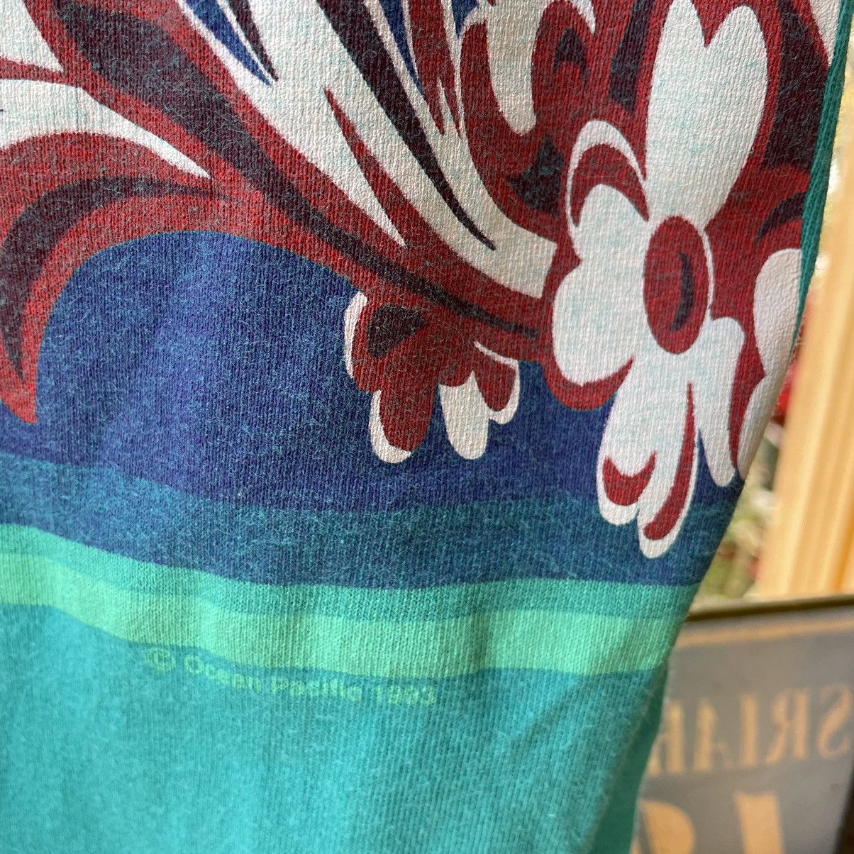 Ocean Pacific 🔥Vintage 1993 Ocean Pacific Hawaiian Motive Design Surf Tee Size US M / EU 48-50 / 2 - 7 Thumbnail