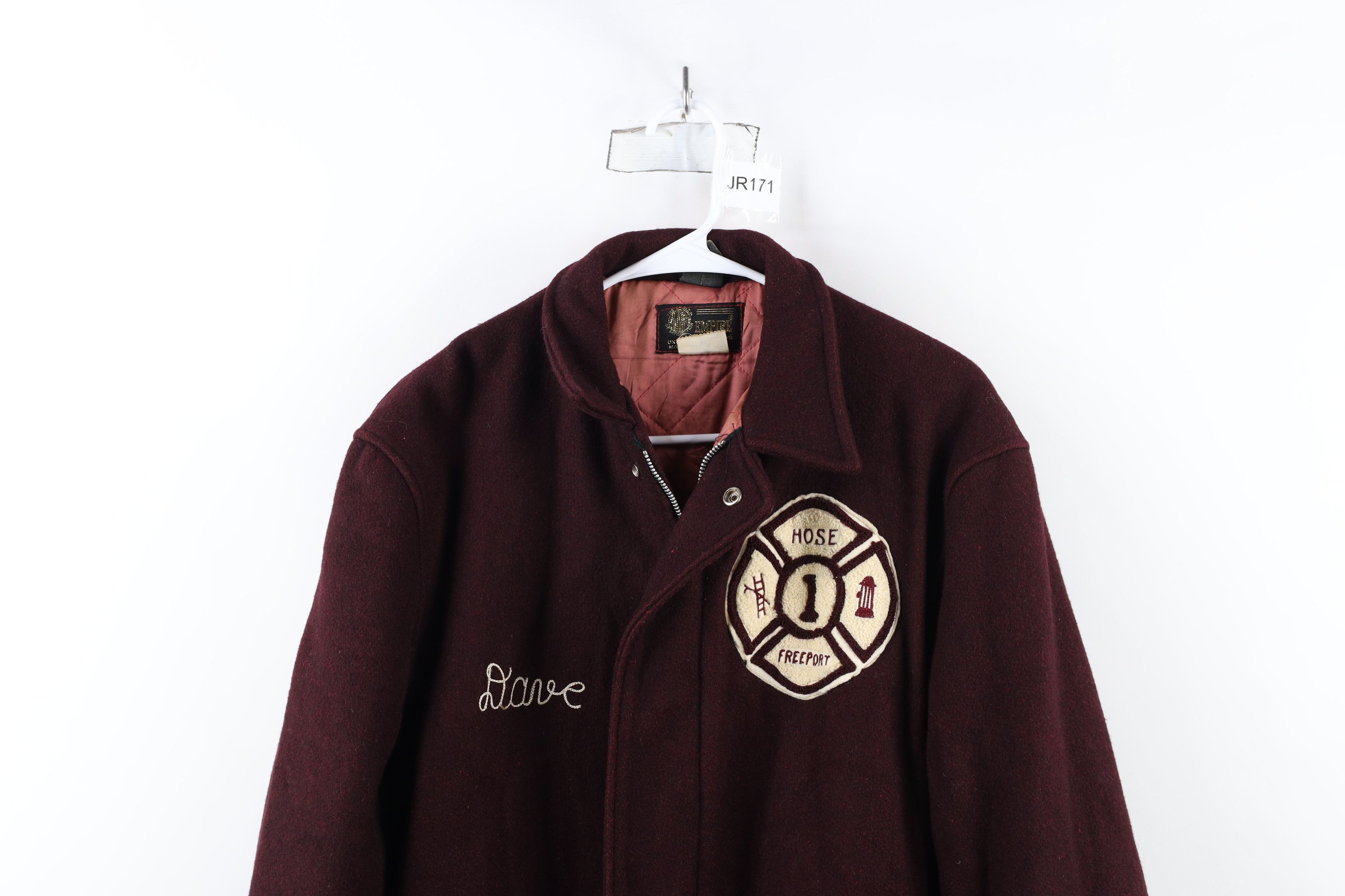 Vintage Vintage 50s Freeport Firefighters Wool Varsity Jacket USA Size US L / EU 52-54 / 3 - 2 Thumbnail