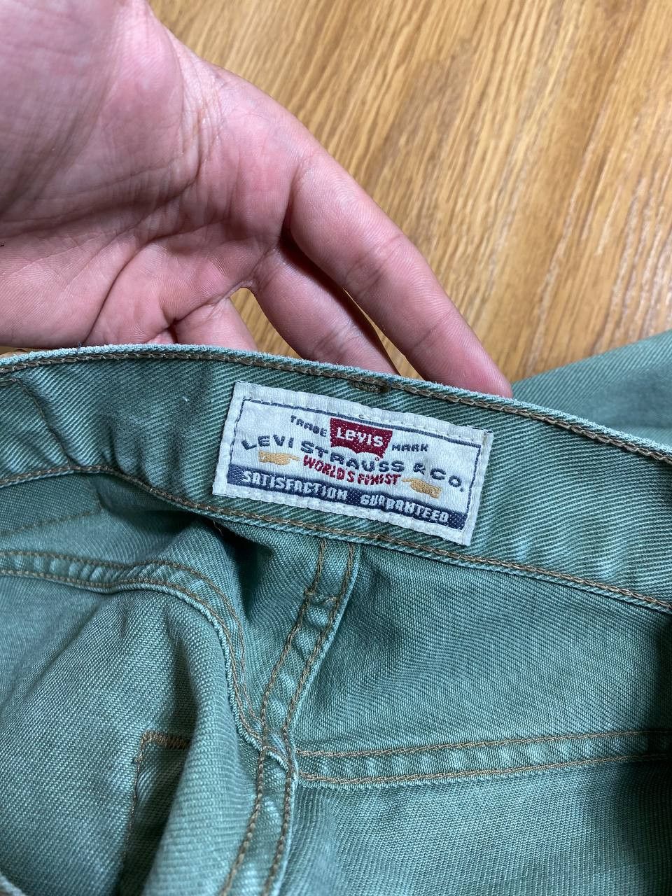 Levi's Vintage Levis 550 Denim Shorts Orange Tab Relaxed Fit Jorts Size US 34 / EU 50 - 2 Thumbnail