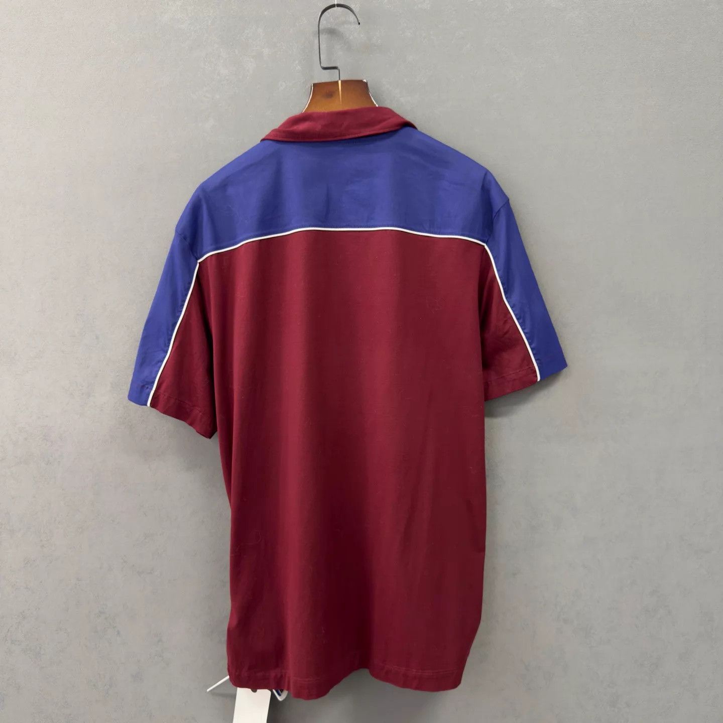 Prada PRADA Red & Blue Colorblock Label Shirt 95 New Size S Size US S / EU 44-46 / 1 - 2 Thumbnail