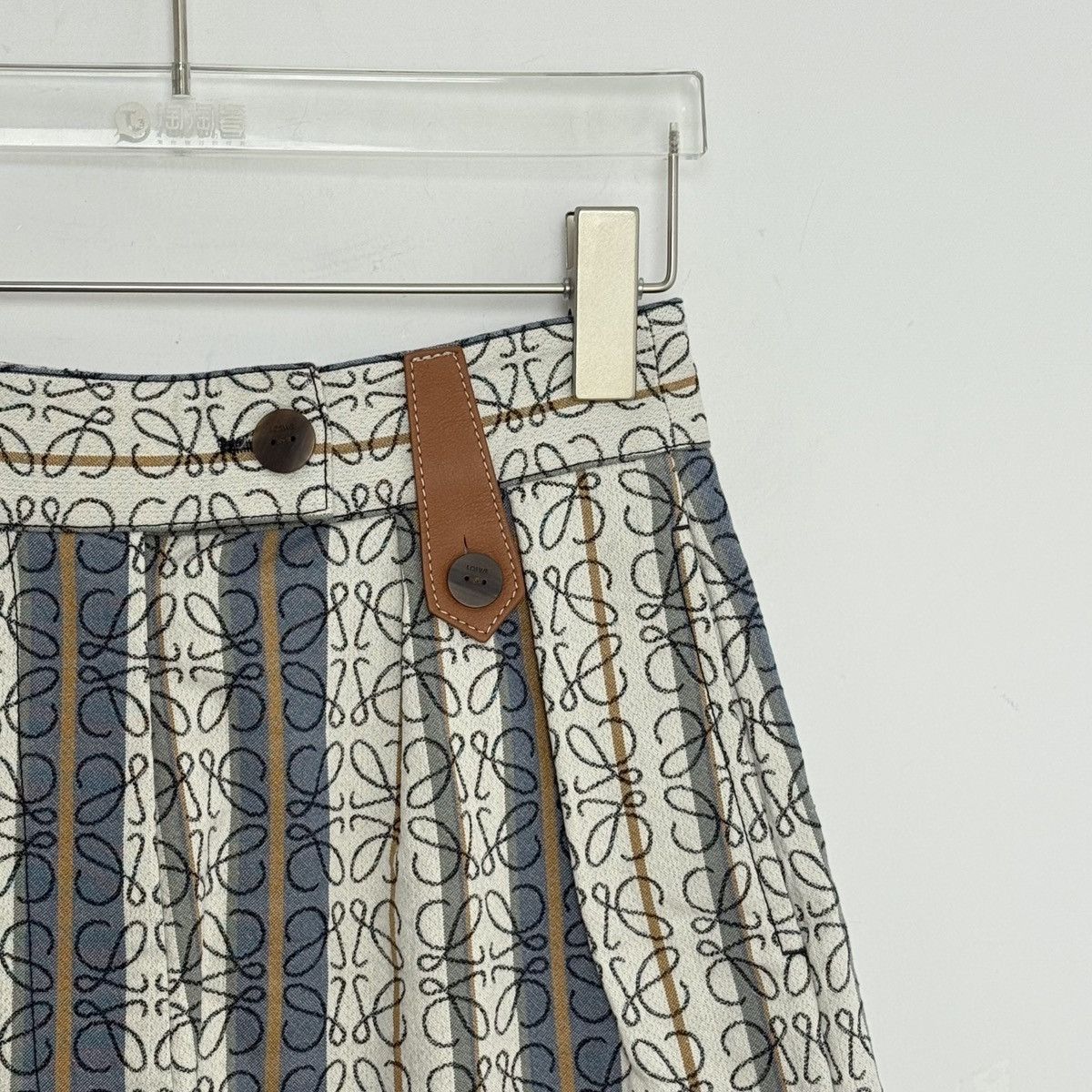 Loewe Loewe Light Blue Vertical Puzzle Stripe Casual Shorts K26WX Size 24" / US 00 / IT 34 - 3 Thumbnail