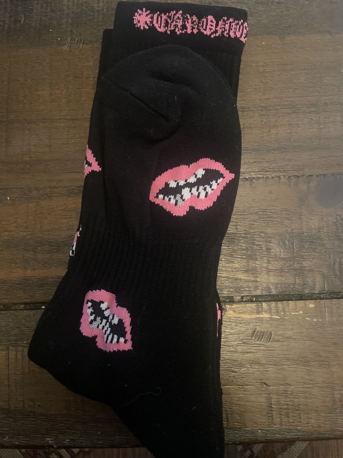 Chrome Hearts Chomper sock large pink | Grailed