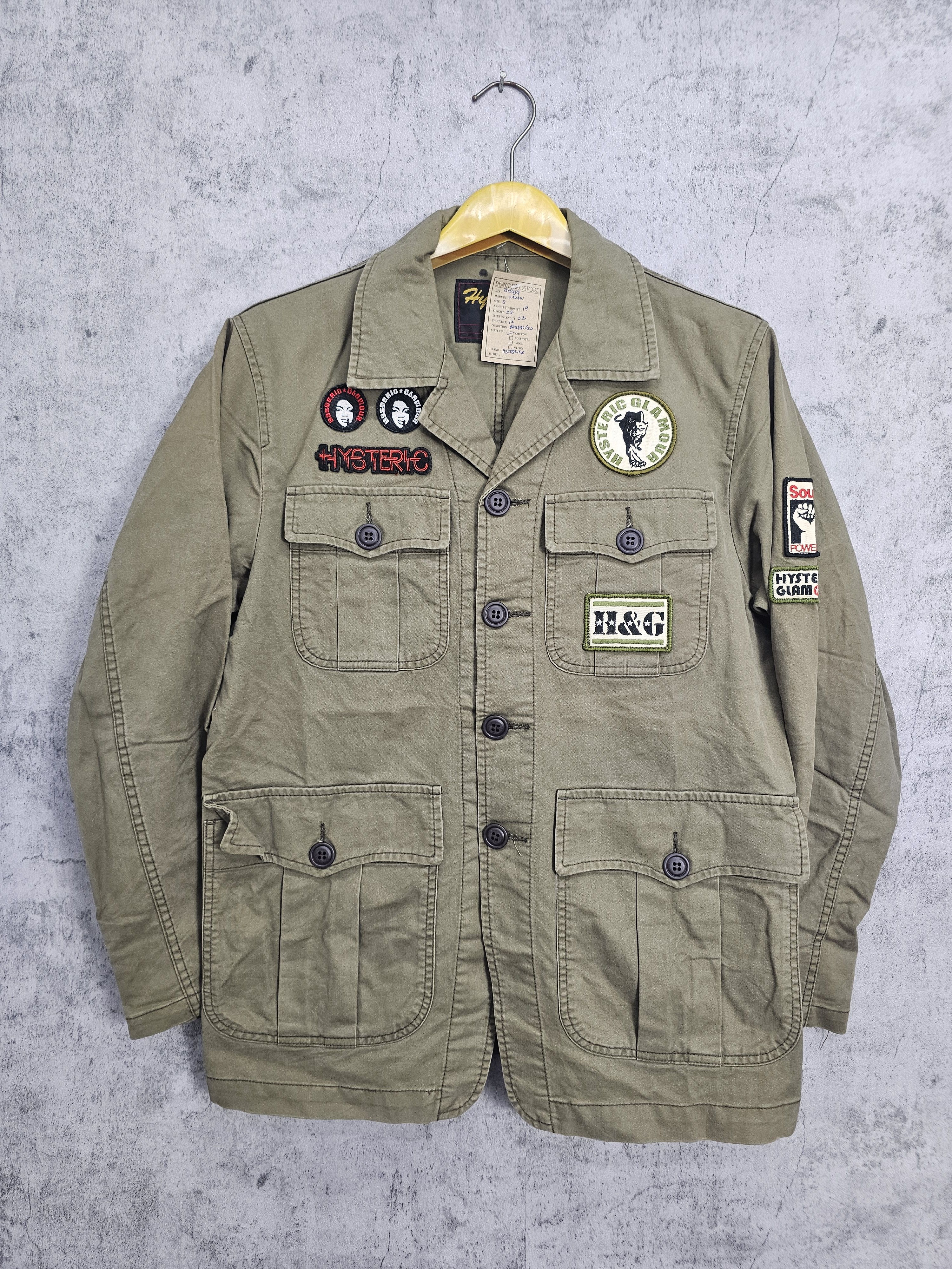 Hysteric Glamour Vintage HYSTERIC GLANOUR Military Patchers Jacket J0009 Size US S / EU 44-46 / 1 - 5 Thumbnail