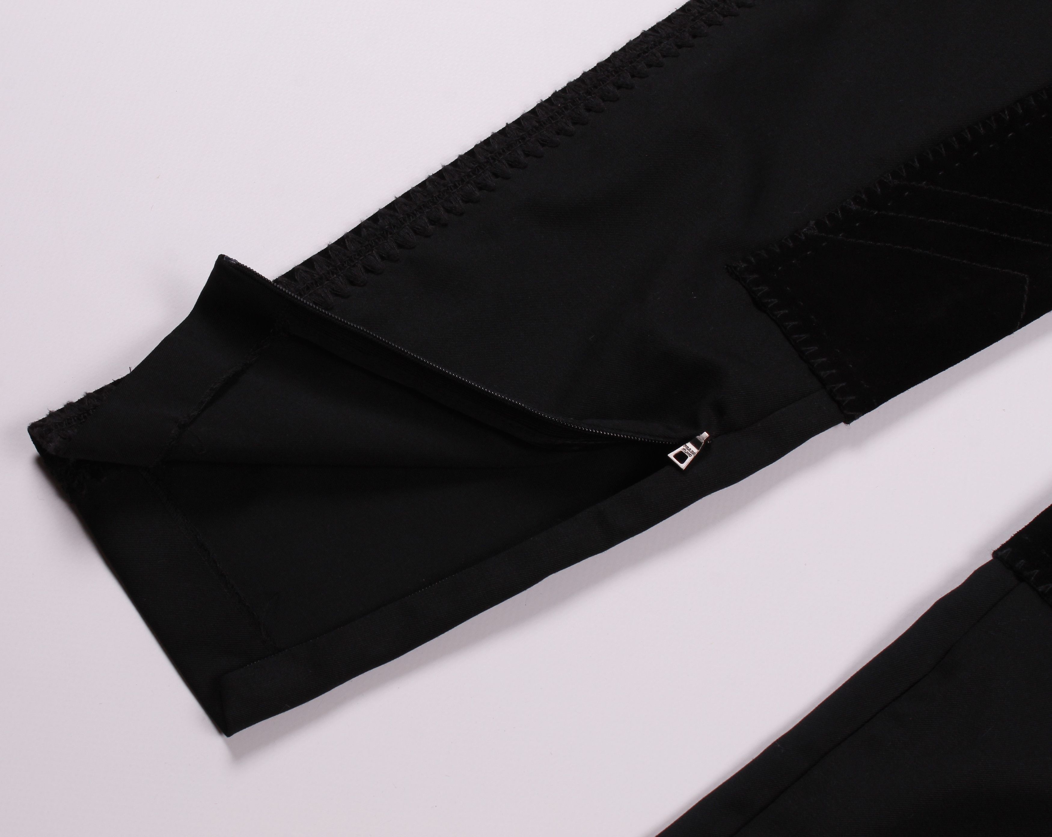 Prada Prada Black Tab Wool Leather Trousers Pants Size 32" / US 10 / IT 46 - 5 Thumbnail