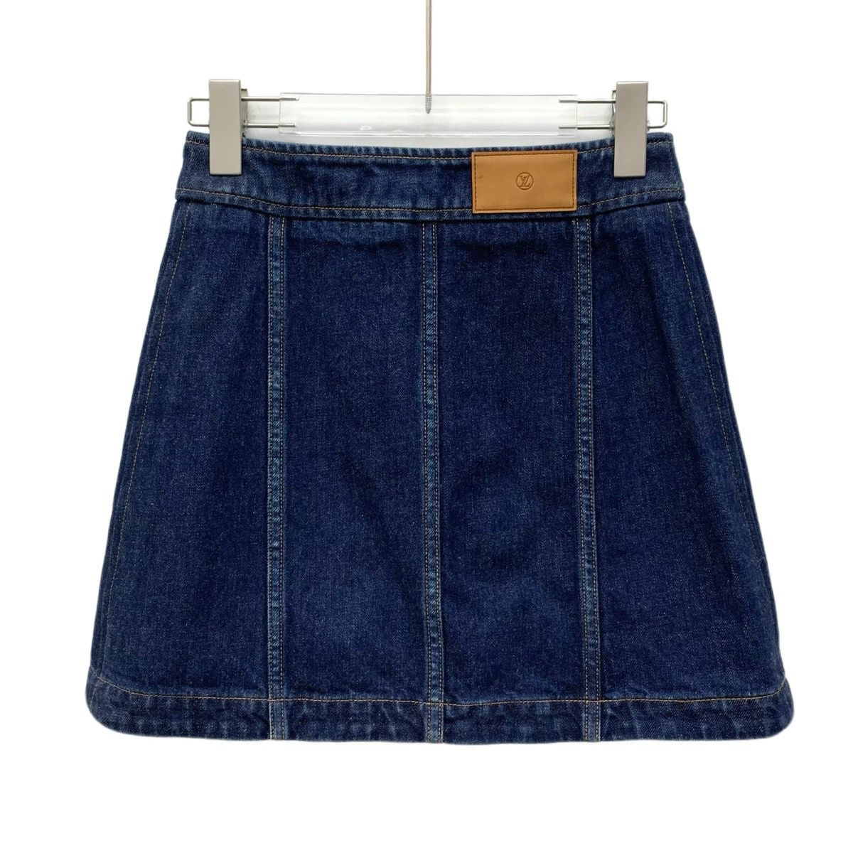 Louis Vuitton Louis Vuitton Dark Blue Vintage Washed Zip Denim Skirt K26WX Size 24" / US 00 / IT 34 - 2 Thumbnail
