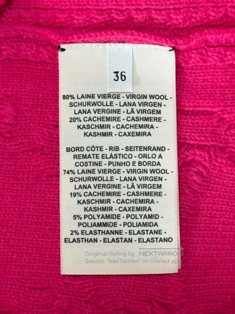 Hermes Hermes Rose red wool cashmere sweater, 80% wool + 20% cash Size XS / US 0-2 / IT 36-38 - 7 Thumbnail
