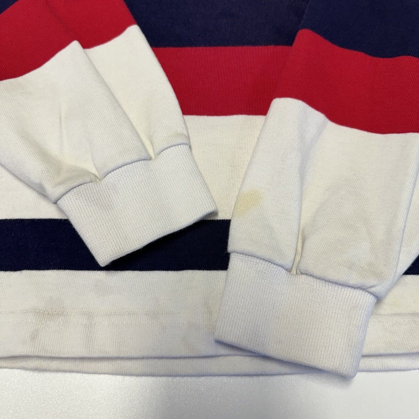 Gant × Vintage Gant Rugger Long Sleeve Rugby Shirt Mens Medium White Stripe Size US M / EU 48-50 / 2 - 9 Thumbnail