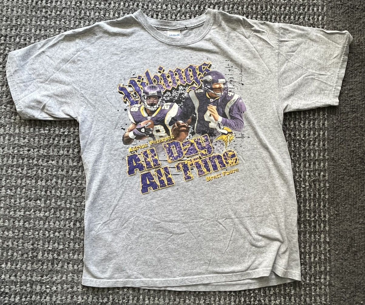 Gildan × NFL × Vintage Vintage 2009 Minnesota Vikings Favre Peterson NFL Tee Size US L / EU 52-54 / 3 - 1 Thumbnail