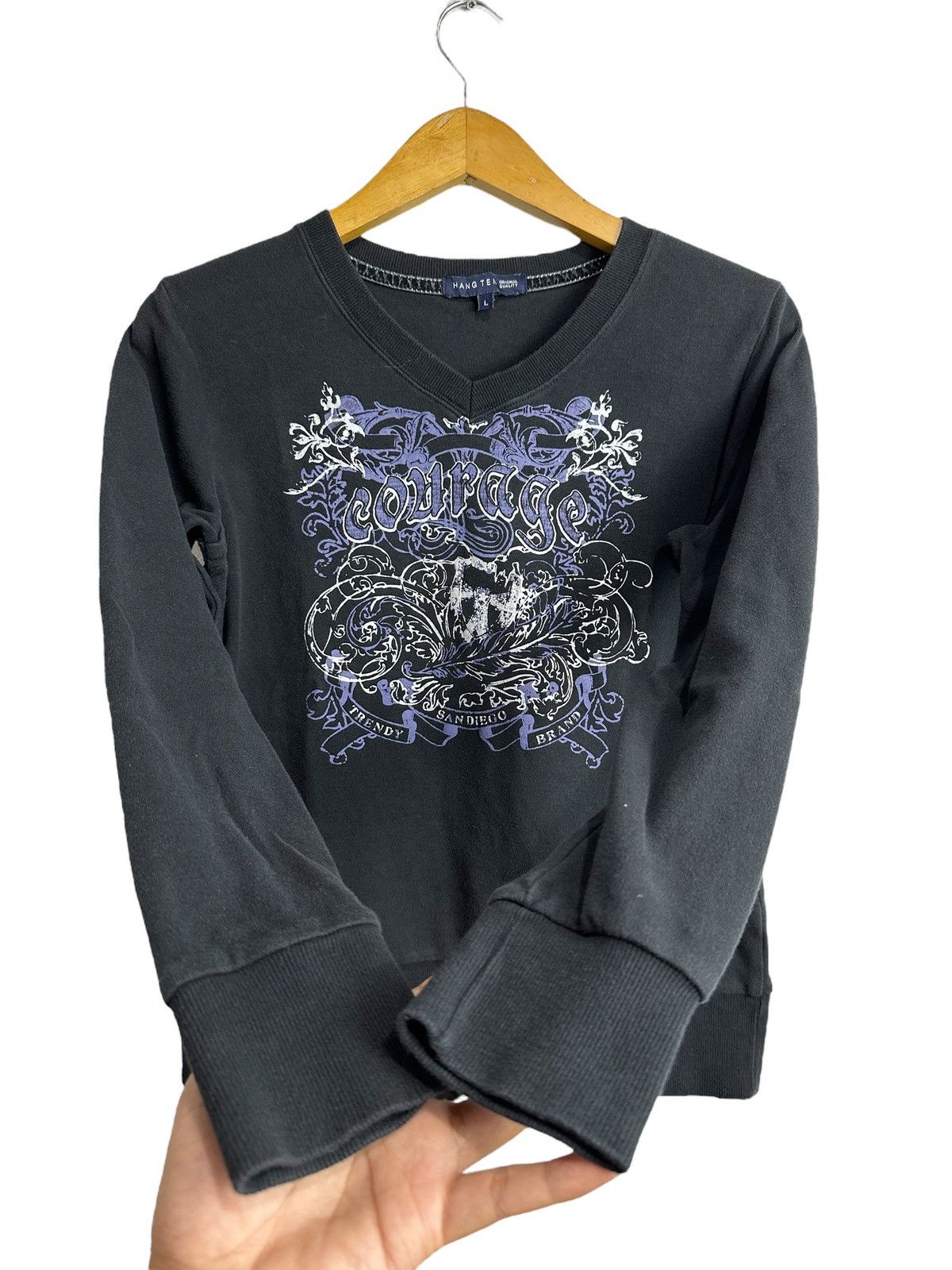 Hysteric Glamour HANGTEN TRIBAL GOTHIC Poem Rock Punk Like Sweatshirt Y2k Size M / US 6-8 / IT 42-44 - 4 Thumbnail