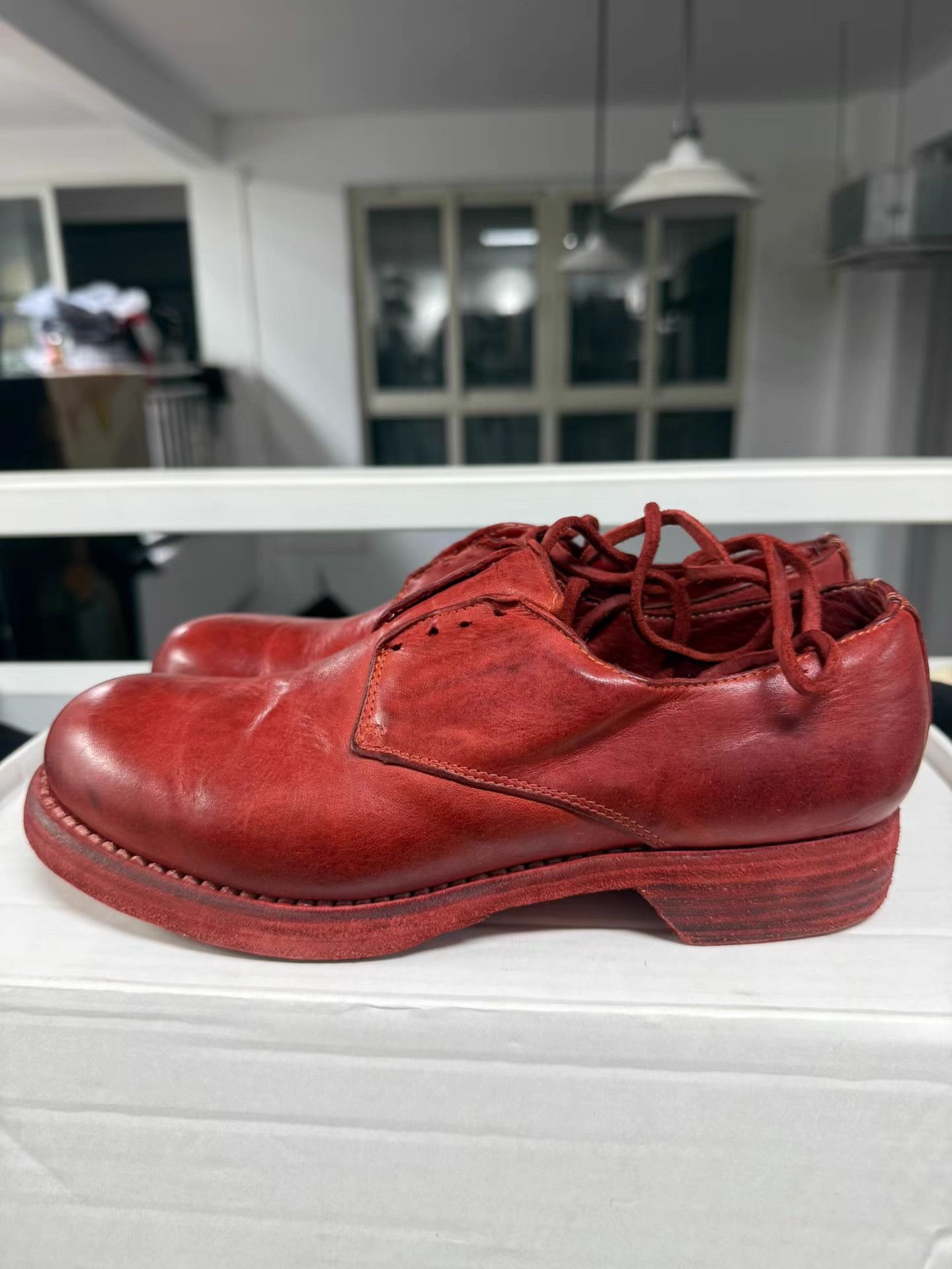 Guidi GUIDI 5302N Soft Horse Leather Derby Shoes K20 Size US 7 / IT 37 - 6 Thumbnail