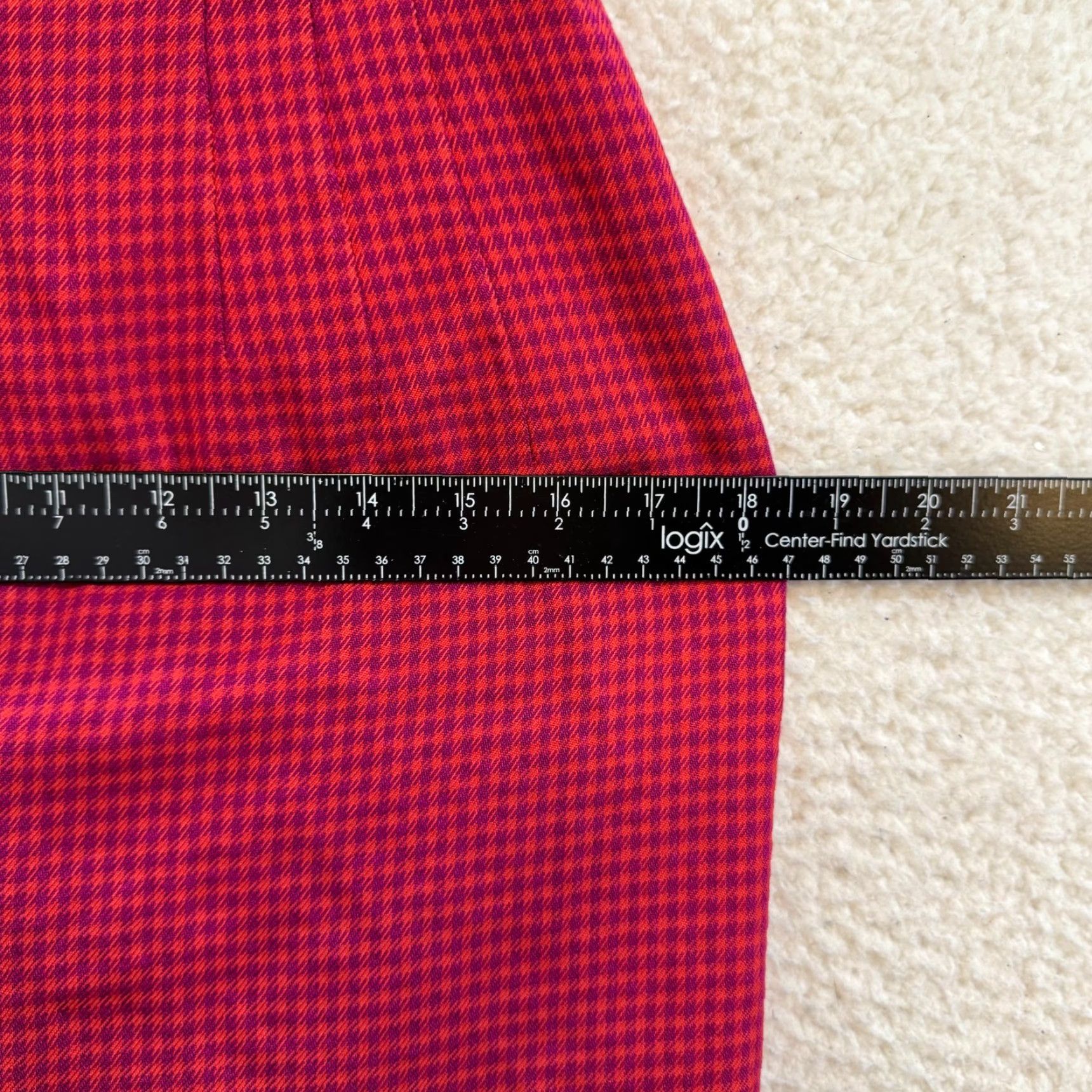 Vintage VINTAGE 80s 90s Knee High Skirt Red Houndstooth Mod Pinup Size 4 Adult Womens Size 27" / US 4 / IT 40 - 5 Thumbnail