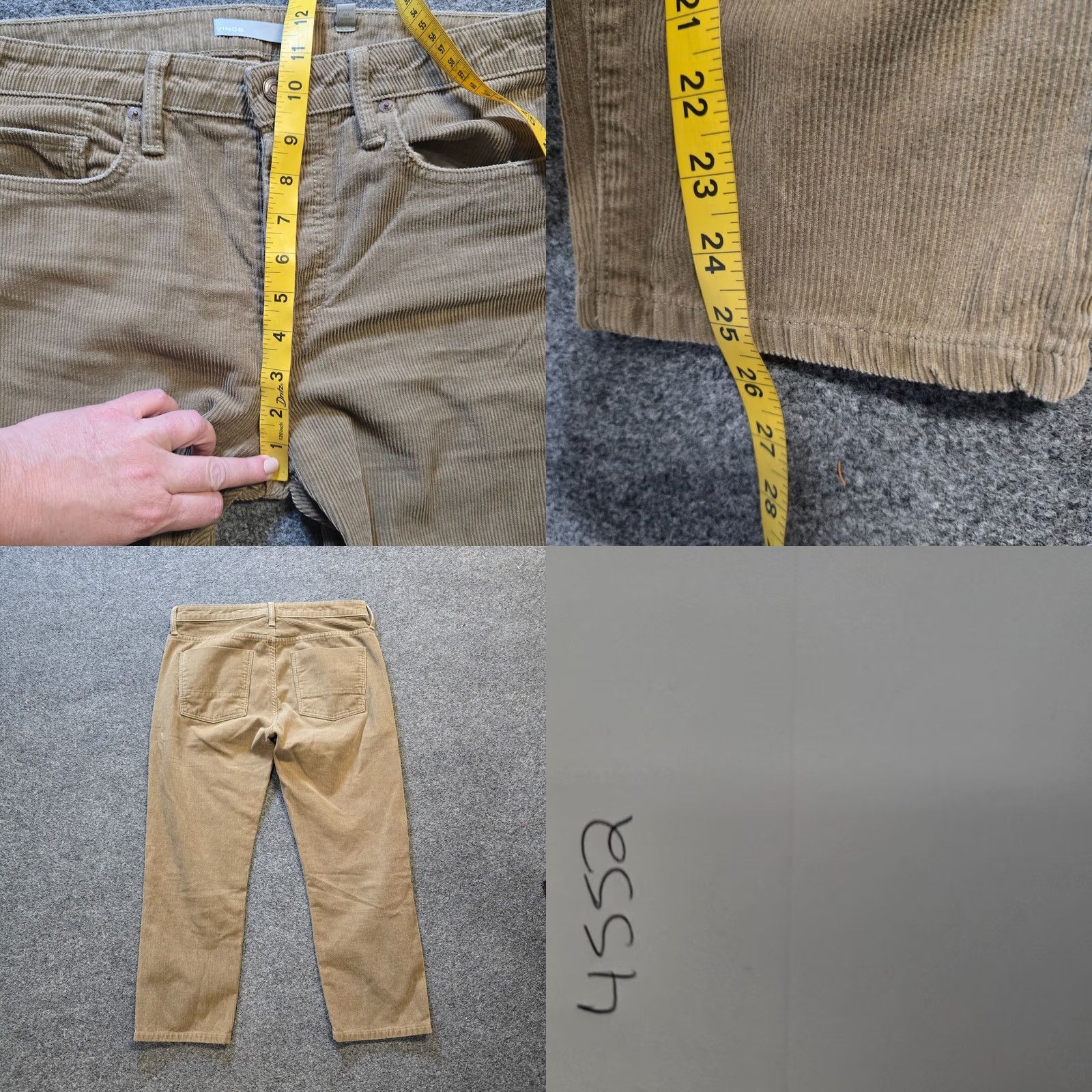 Vince Vince Pants Womens Size 6 Brown Corduroy Straight Cropped Casual Capstone Capsule Casual Women Pants Flat Front Easy Care Machine Washable Size 28" / US 6 / IT 42 - 8 Thumbnail