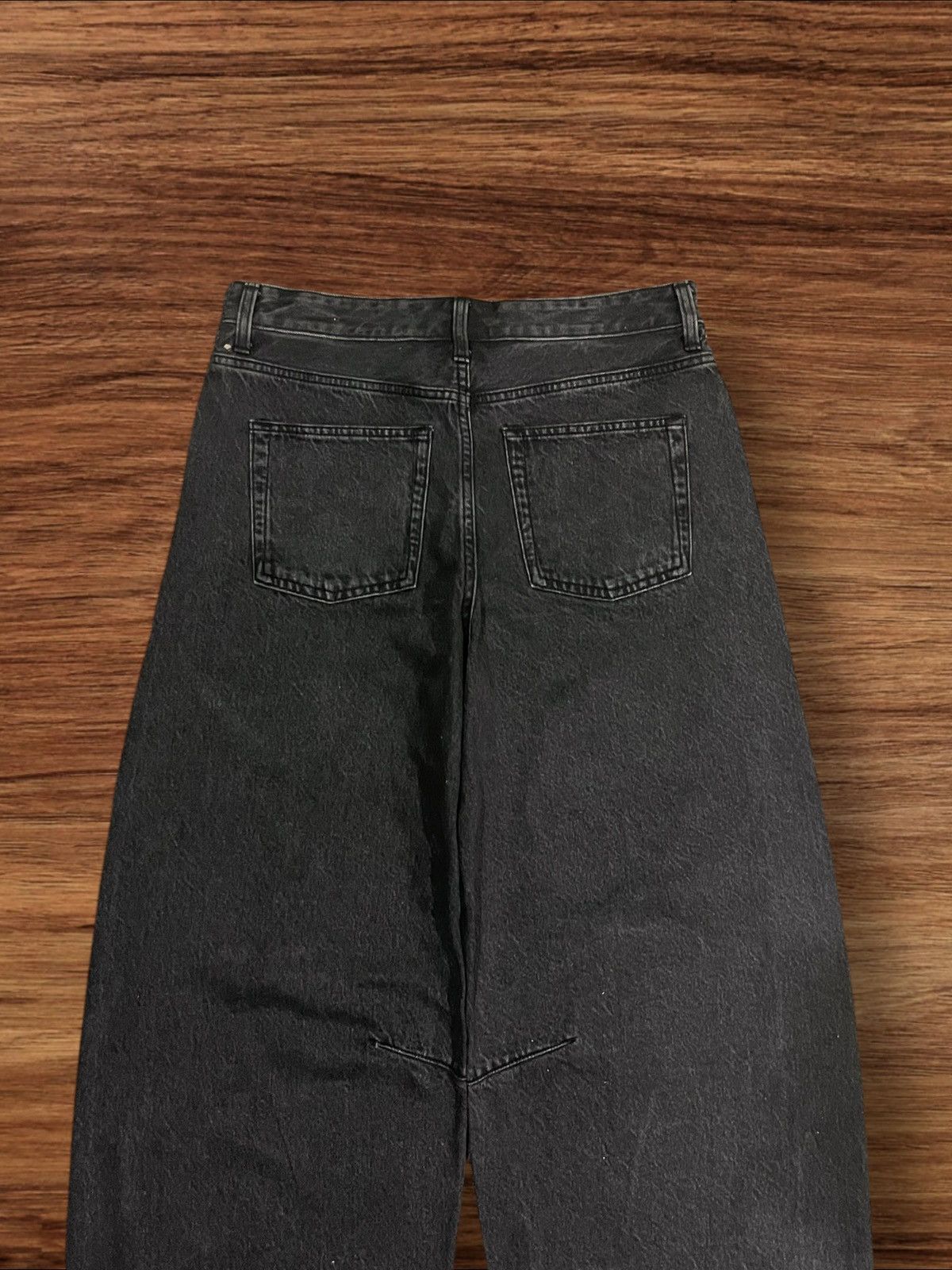 Japanese Brand ⚡️Crazy⚡️Vintage Japanese Brand Trash Black Wash Barrel Jeans Size US 31 - 5 Thumbnail