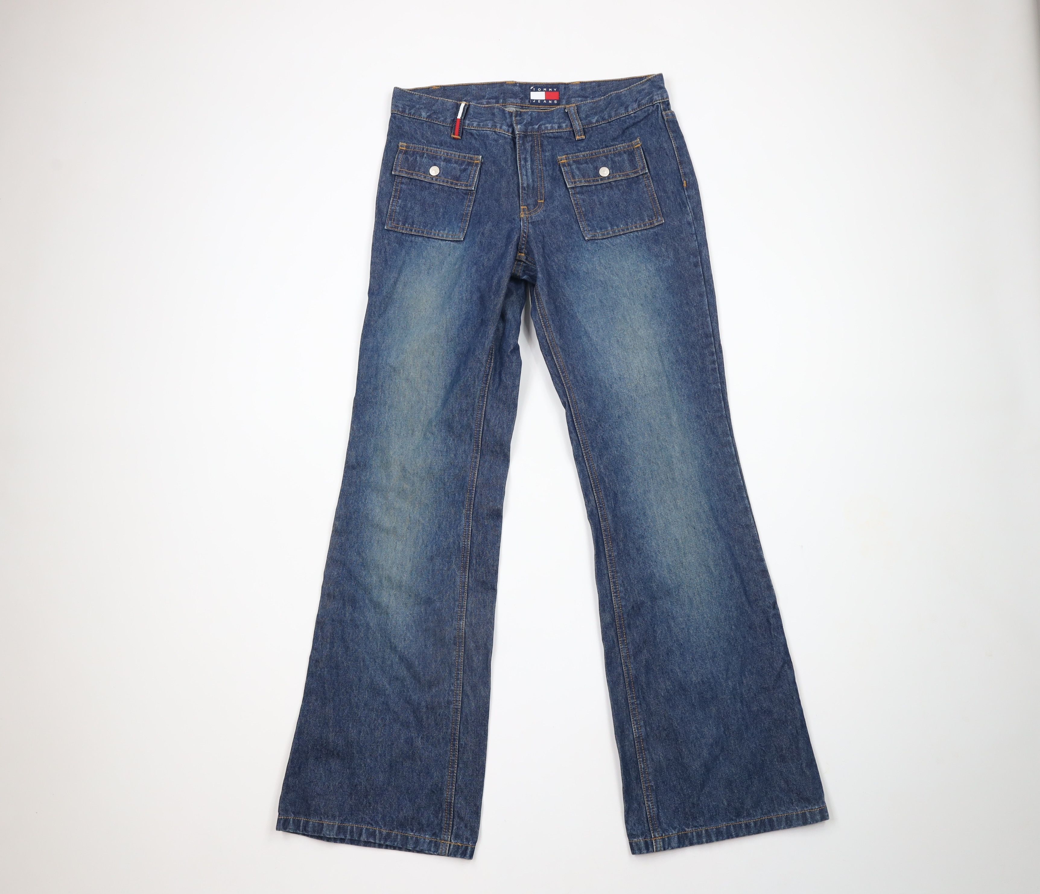 Tommy Hilfiger × Vintage Vintage Y2K 2002 Tommy Hilfiger Wide Leg Denim Jeans Blue Size 28" / US 6 / IT 42 - 1 Thumbnail