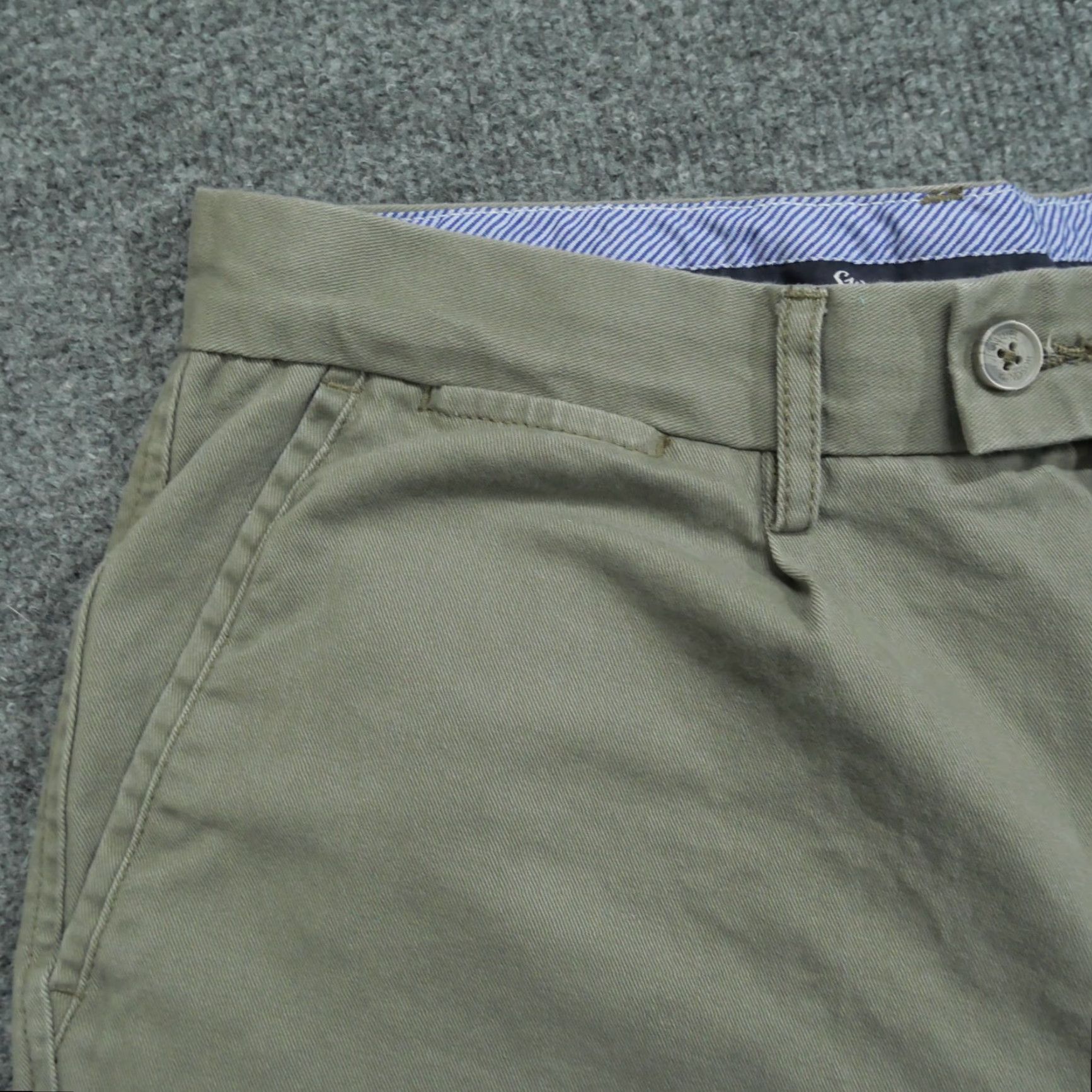 Brooks Brothers Samuel Windsor Pants Mens 36S 34x28 Pleated Chino Cotton Brown Green Size US 34 / EU 50 - 3 Thumbnail