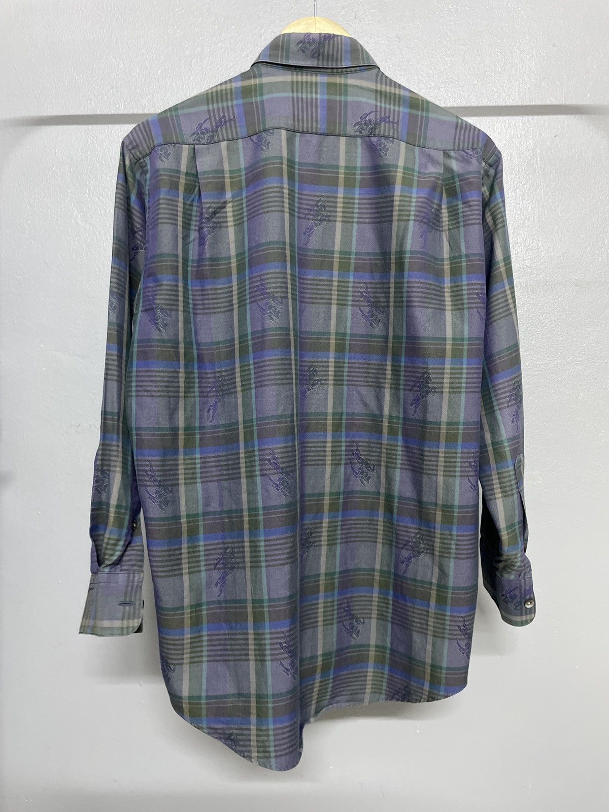 Burberry × Vintage Burberrys Full Print Button Up Shirt Size US M / EU 48-50 / 2 - 2 Thumbnail