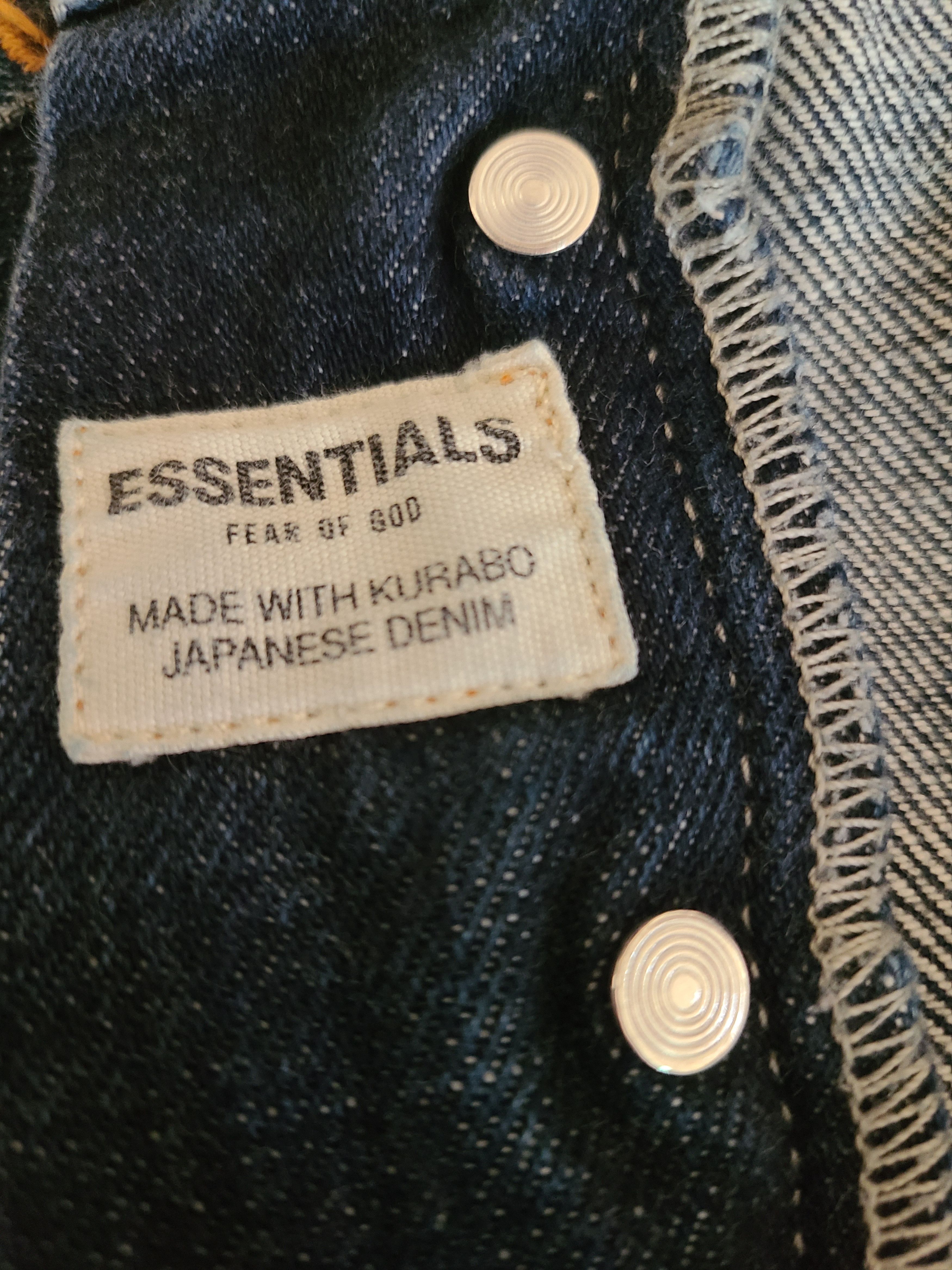 Fear of God Essentials Zip Denim Size US 32 / EU 48 - 8 Thumbnail