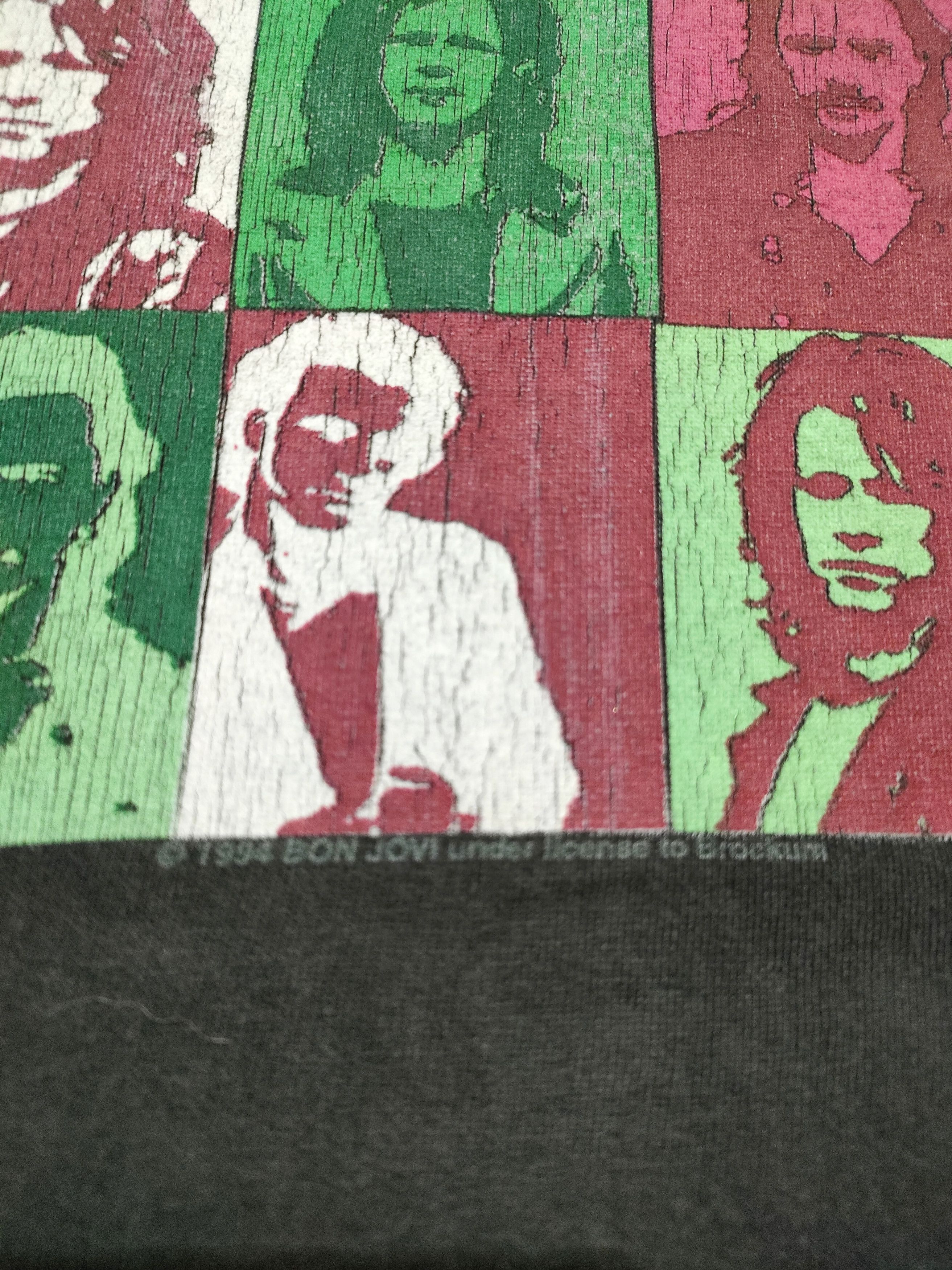 Band Tees × Vintage 90s Vintage BON JOVI CHRISTMAS '94 Tour T-Shirt Rock Band Size US XL / EU 56 / 4 - 3 Thumbnail