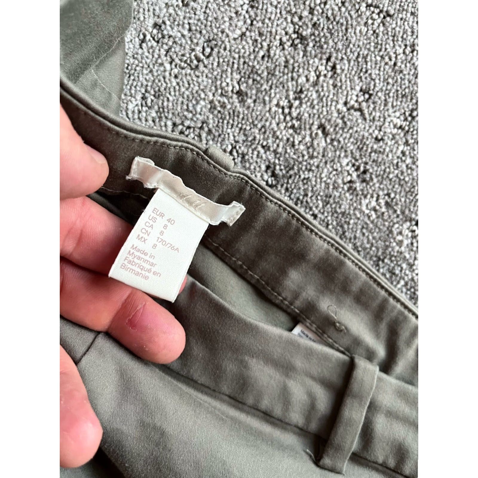 H&M H&M Pants Women 8 Green Dress Pants Pull-On Side Zip Ankle Length Flat Front Regular Workwear Casual Womens Size 30" / US 8 / IT 44 - 5 Thumbnail