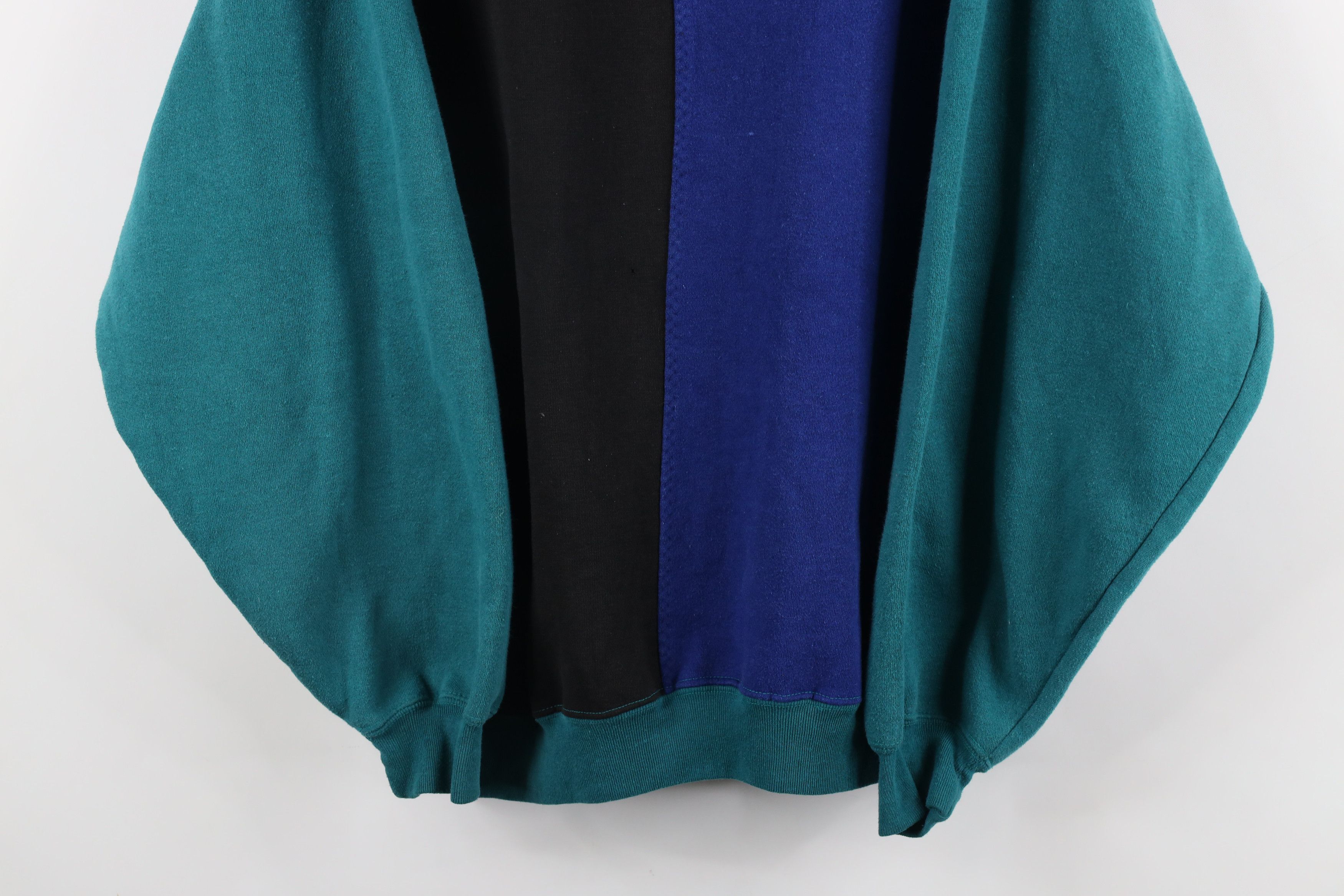 Vintage Vintage 90s Streetwear Block Cut N Sew Crewneck Sweatshirt Size US XL / EU 56 / 4 - 3 Thumbnail