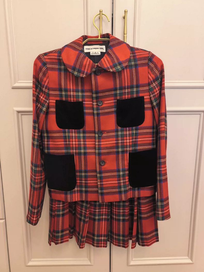 Comme des Garcons Comme Des Garcons Plaid wool skirt Size S / US 4 / IT 40 - 1 Thumbnail
