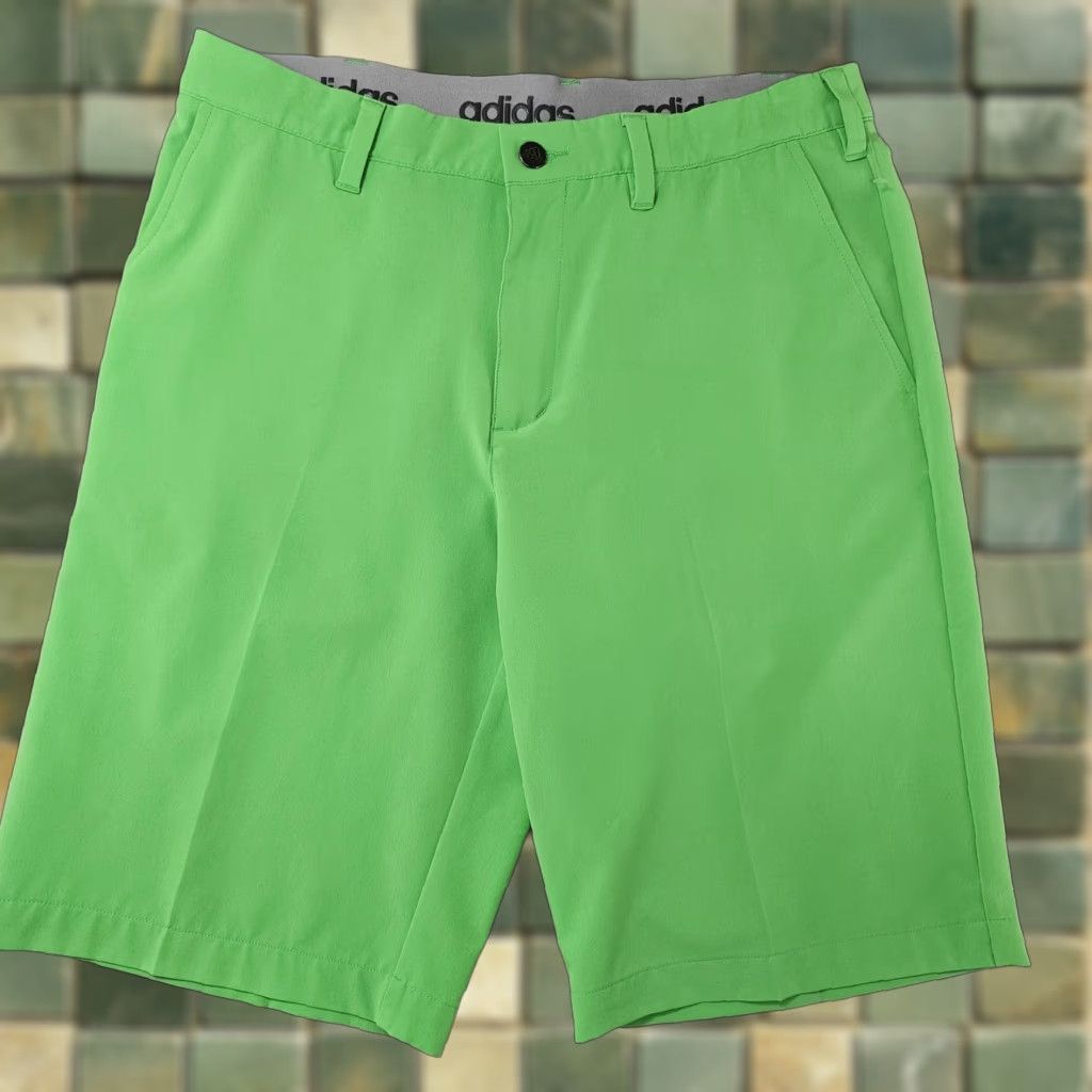 Adidas Adidas Shorts Mens 32 Green Golf Performance Stretch Flat Front Activewear Size US 32 / EU 48 - 1 Thumbnail