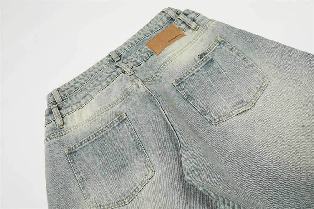 Jean Men's punk washed distressed scimitar two-piece jeans Size US 32 / EU 48 - 4 Thumbnail