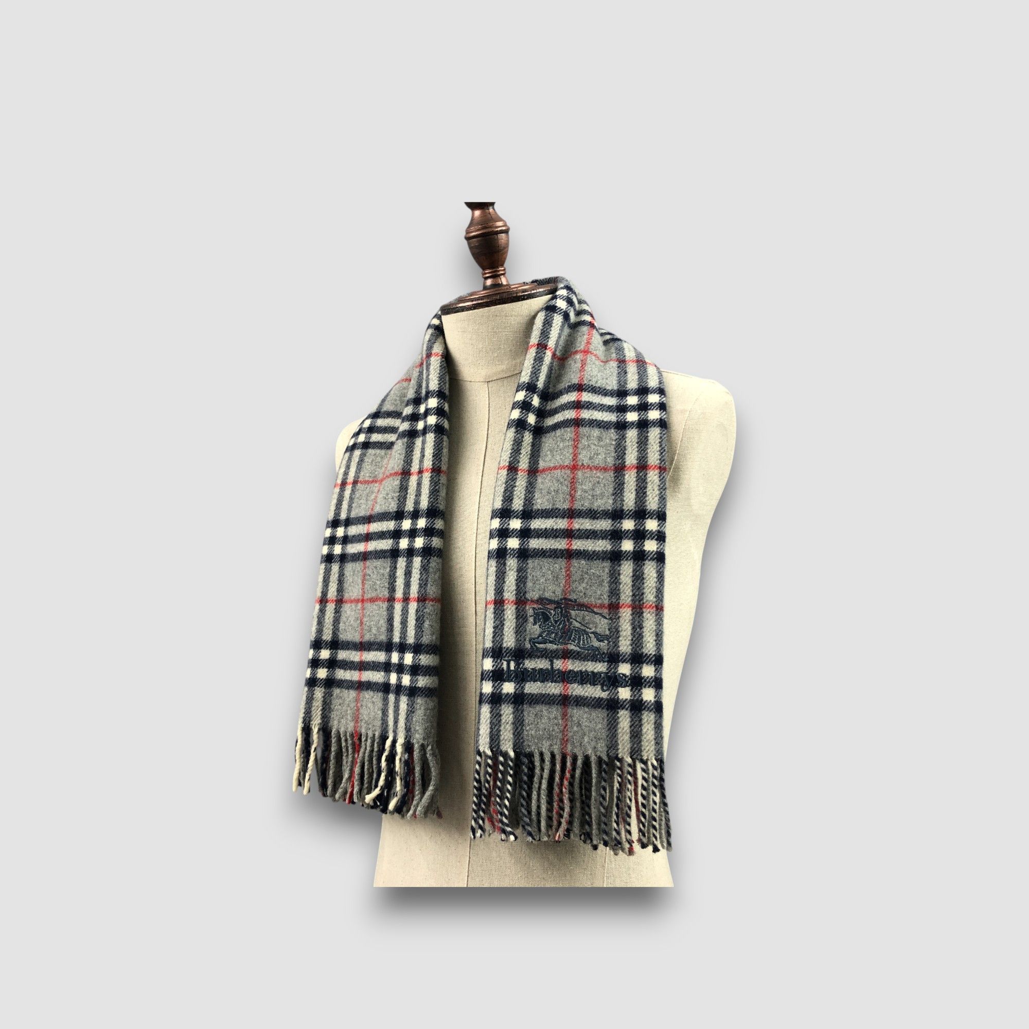 Burberry Vintage Burberry Scarf Muffler Wool Cashmere Scarves. Size ONE SIZE - 2 Thumbnail