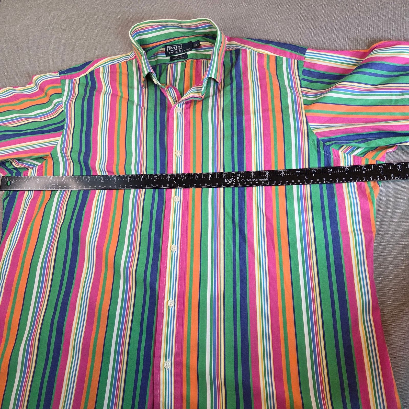 Polo Ralph Lauren Ralph Lauren Regent Fit Multicolor Stripe Shirt XL Size US XL / EU 56 / 4 - 8 Thumbnail