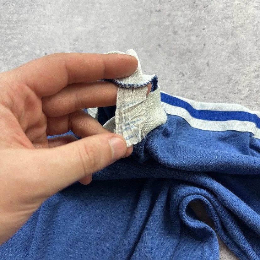 Adidas Vintage 1970s Adidas Trefoil Three‑Stripe Ringer Tee Size US L / EU 52-54 / 3 - 11 Thumbnail