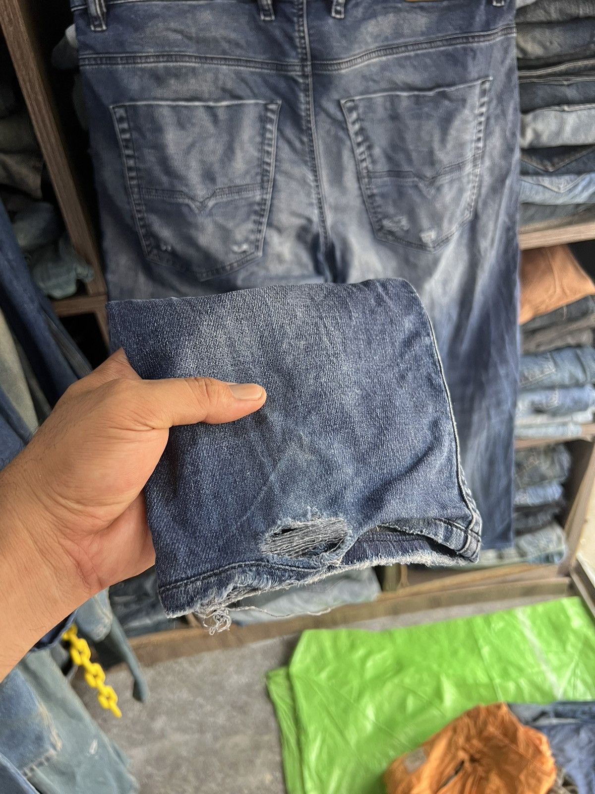 Diesel 🔥Vintage Diesel Stretchable Distressed Denim Sweatpants Size US 36 / EU 52 - 15 Thumbnail